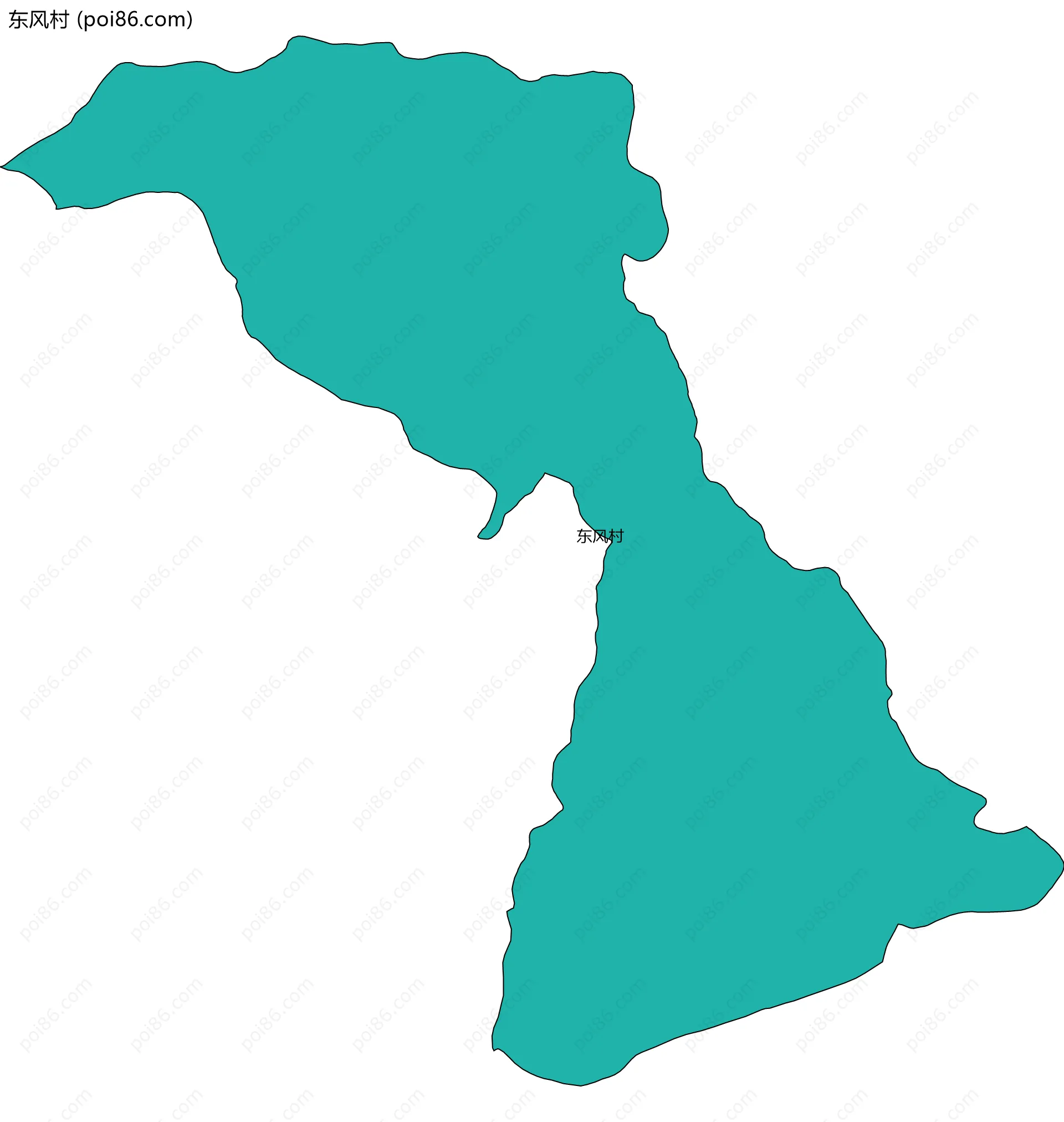 东风村边界地图