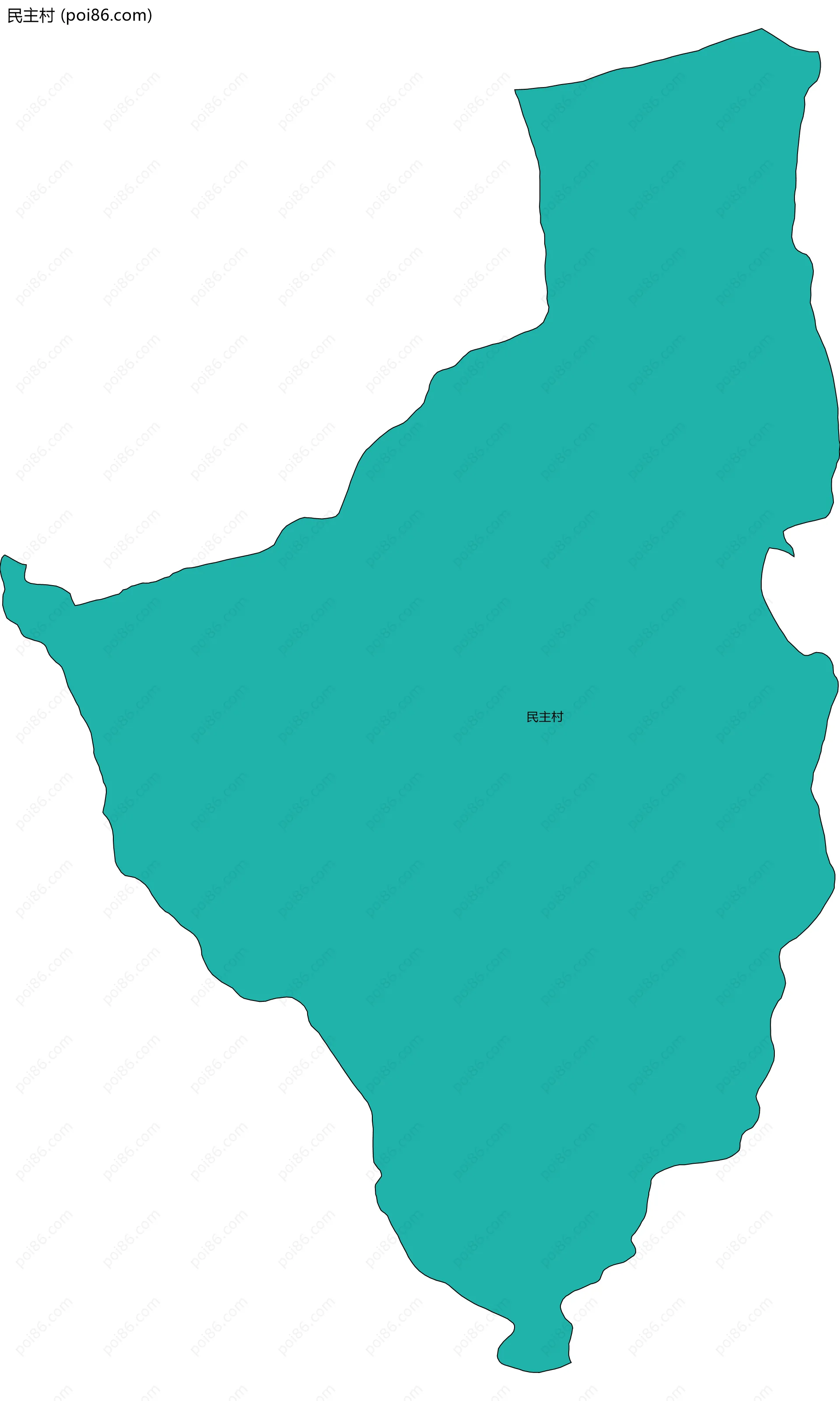 民主村边界地图