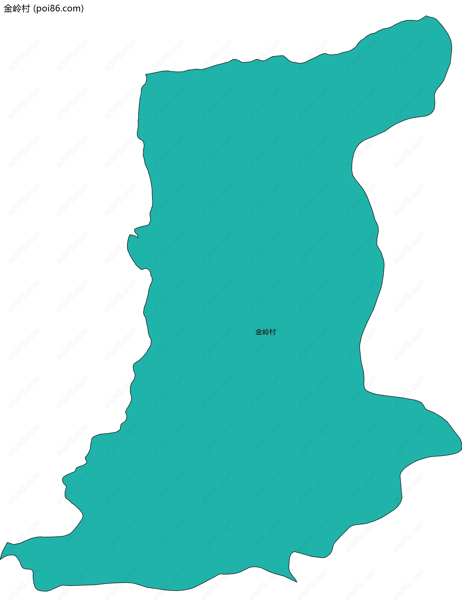 金岭村边界地图