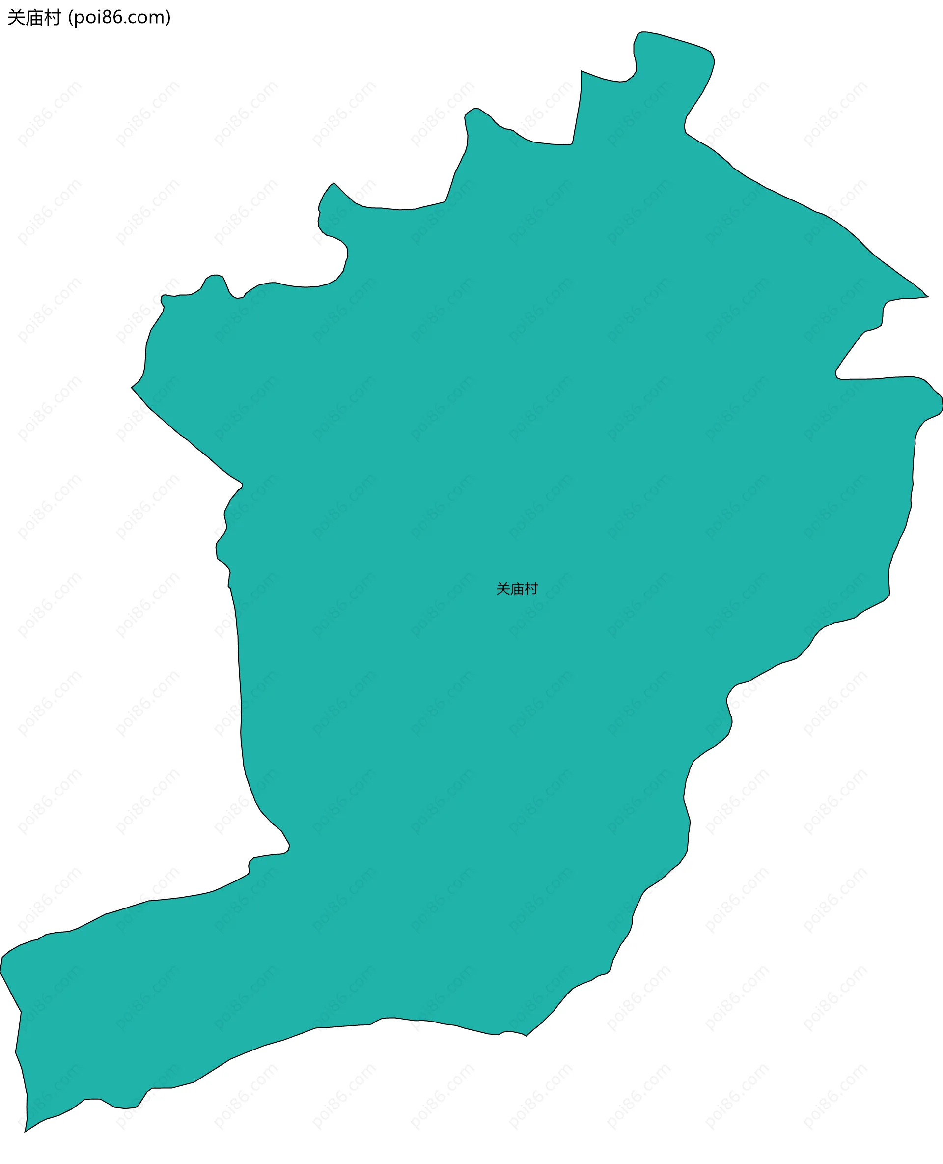 关庙村边界地图