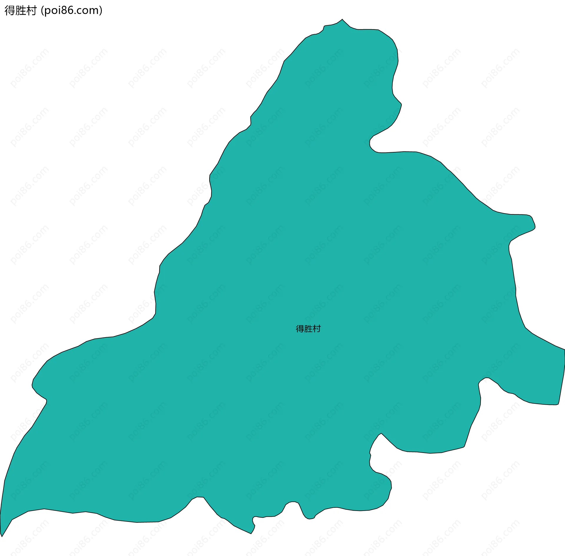 得胜村边界地图