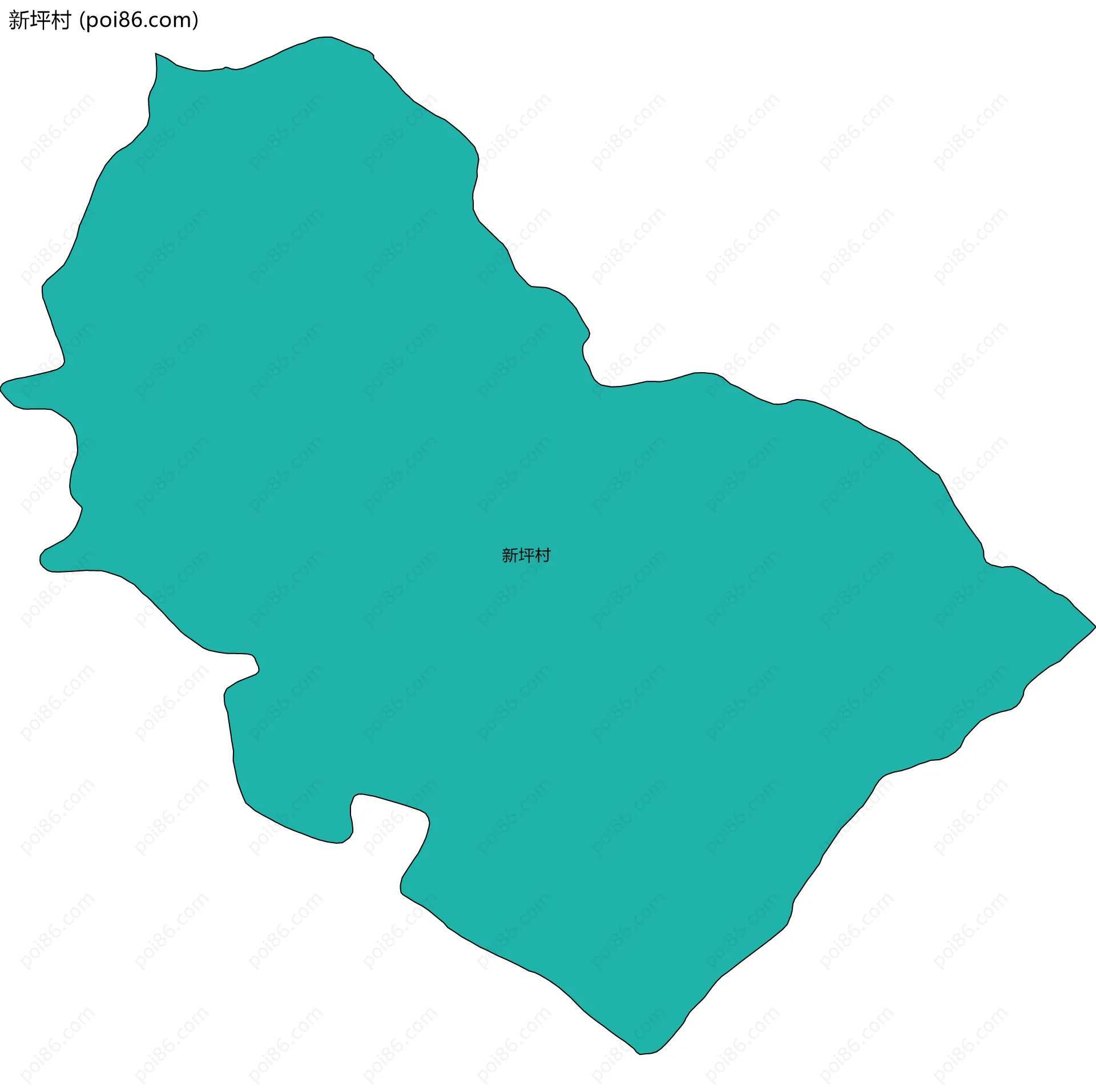 新坪村边界地图