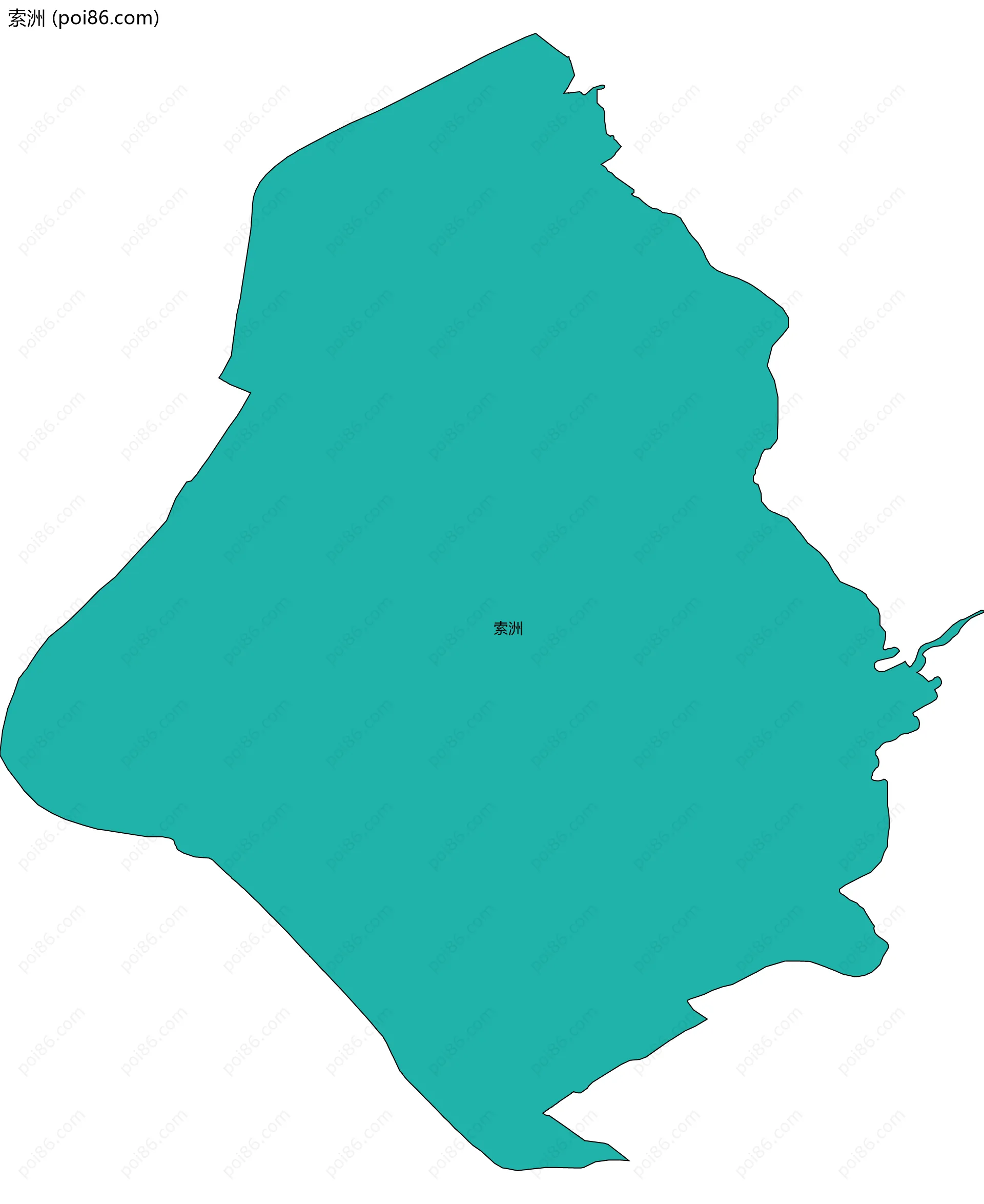 索洲边界地图