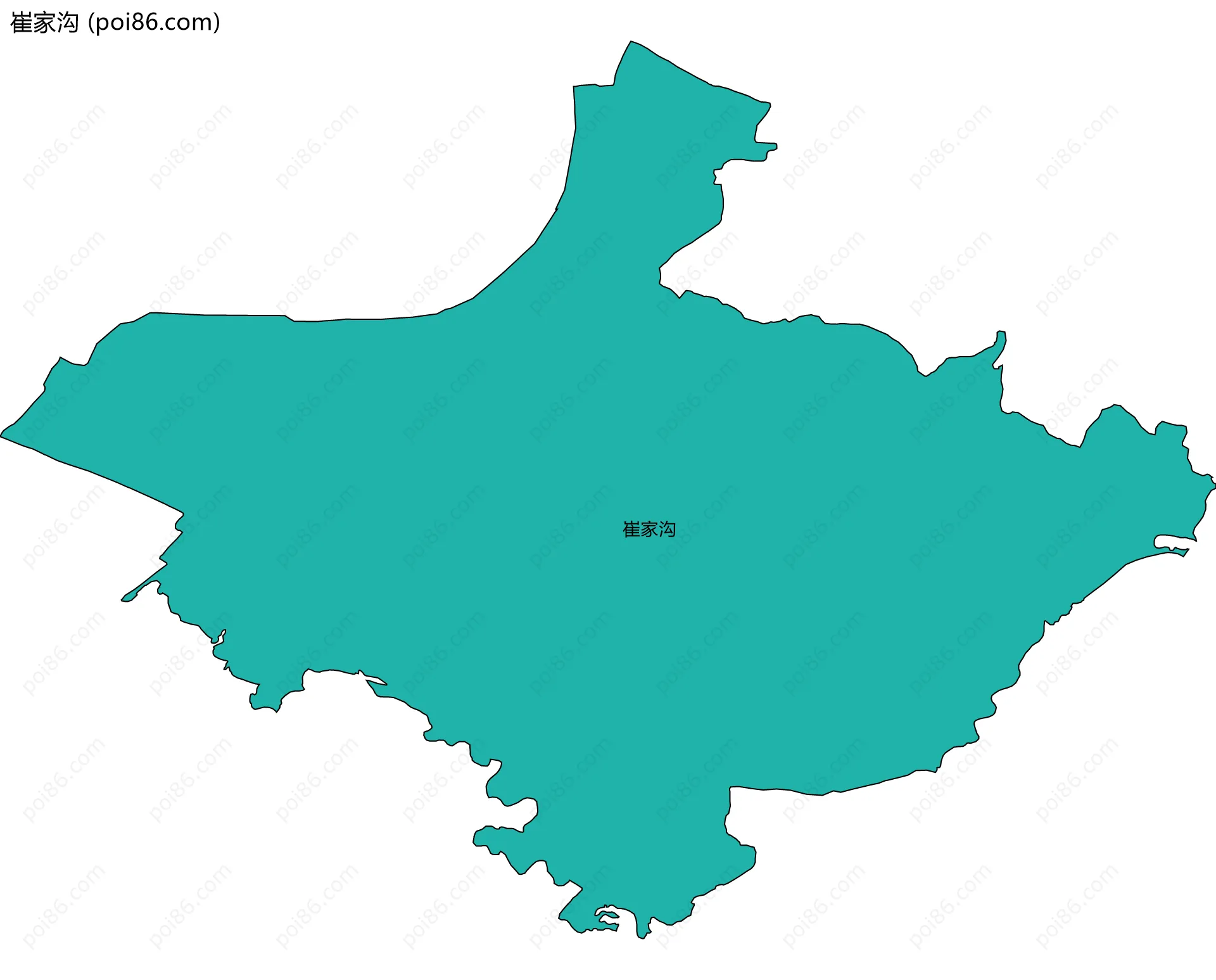 崔家沟边界地图