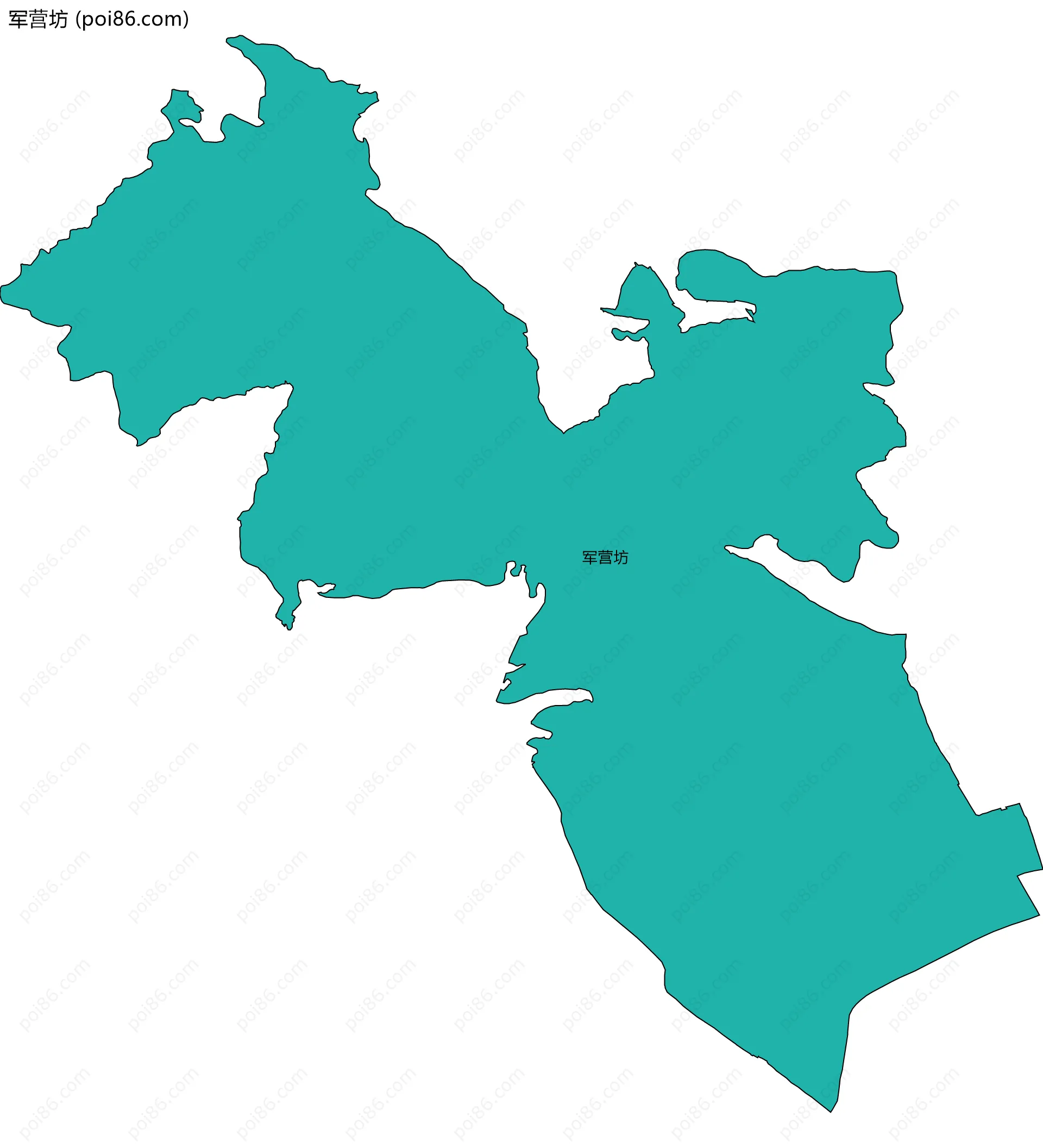 军营坊边界地图