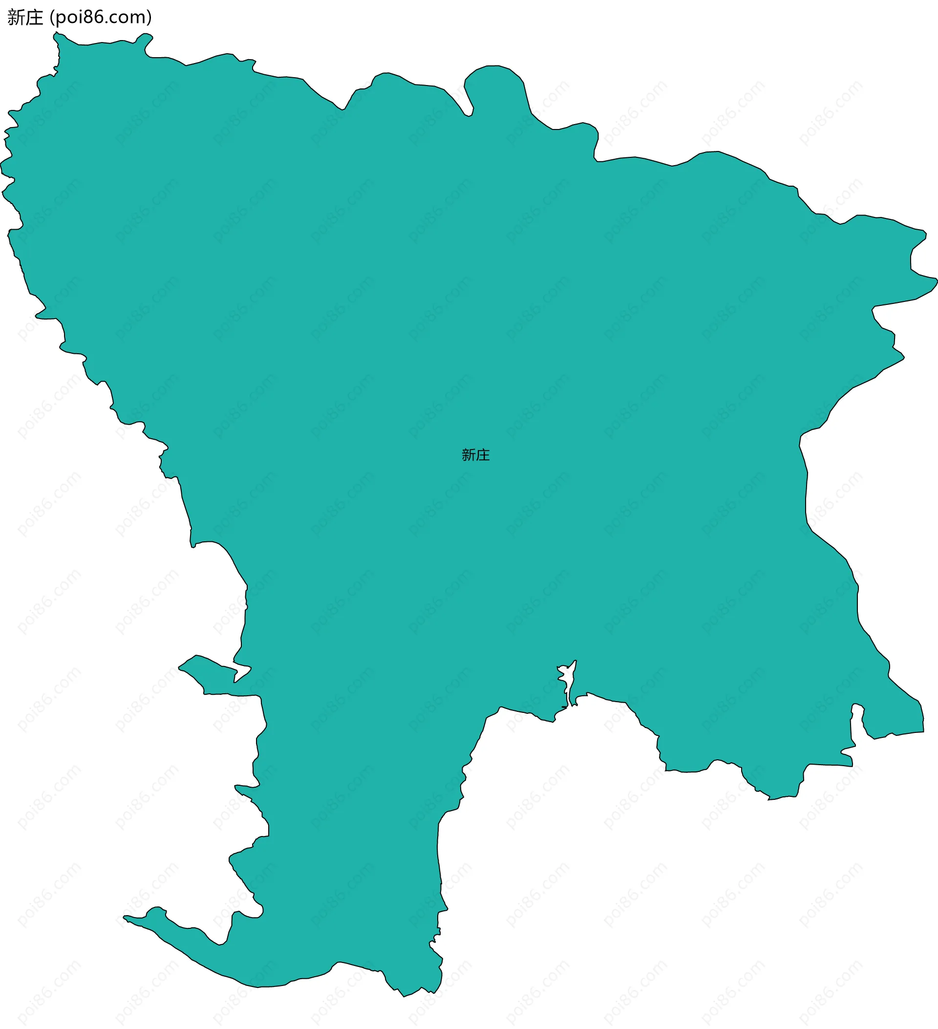 新庄边界地图