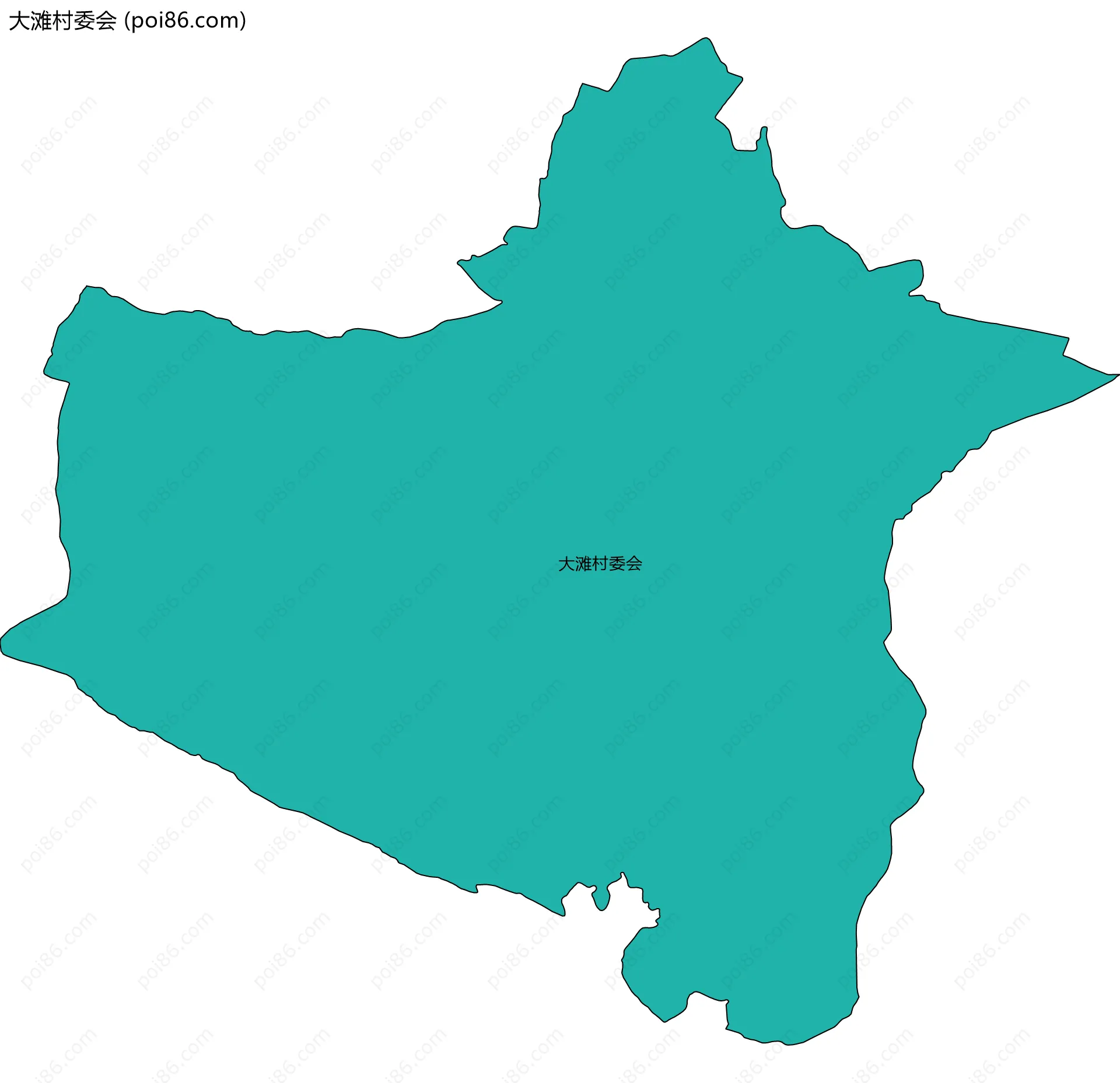 大滩村委会边界地图