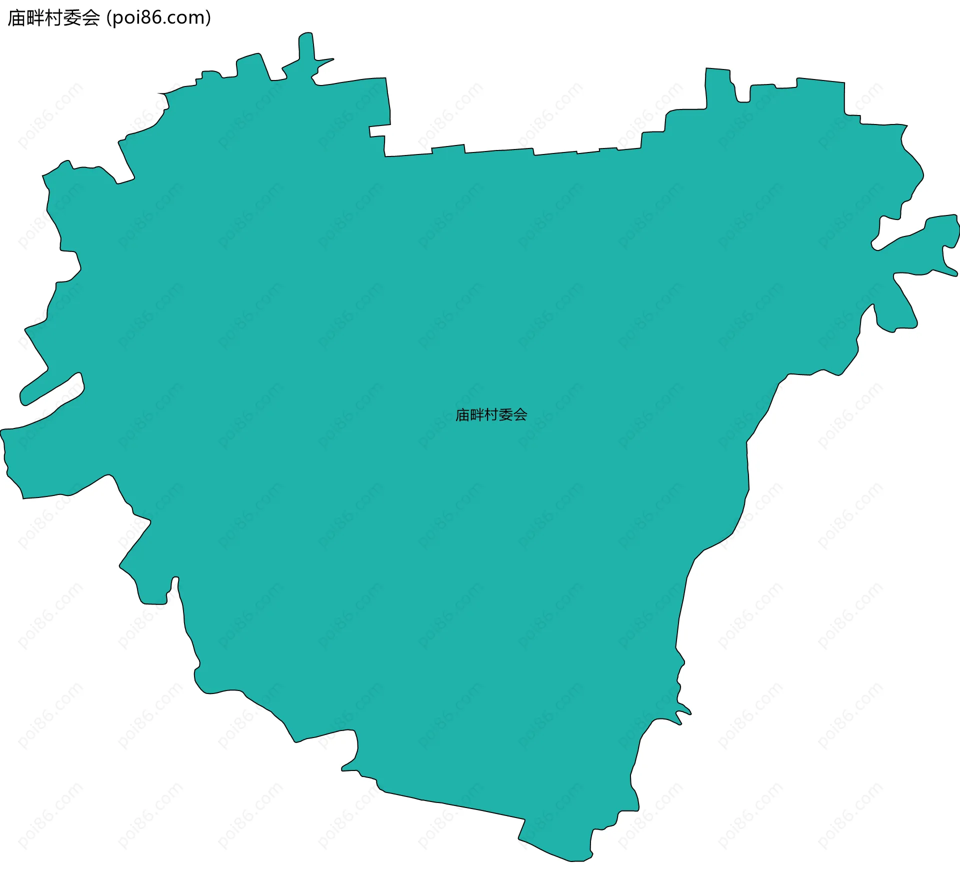 庙畔村委会边界地图
