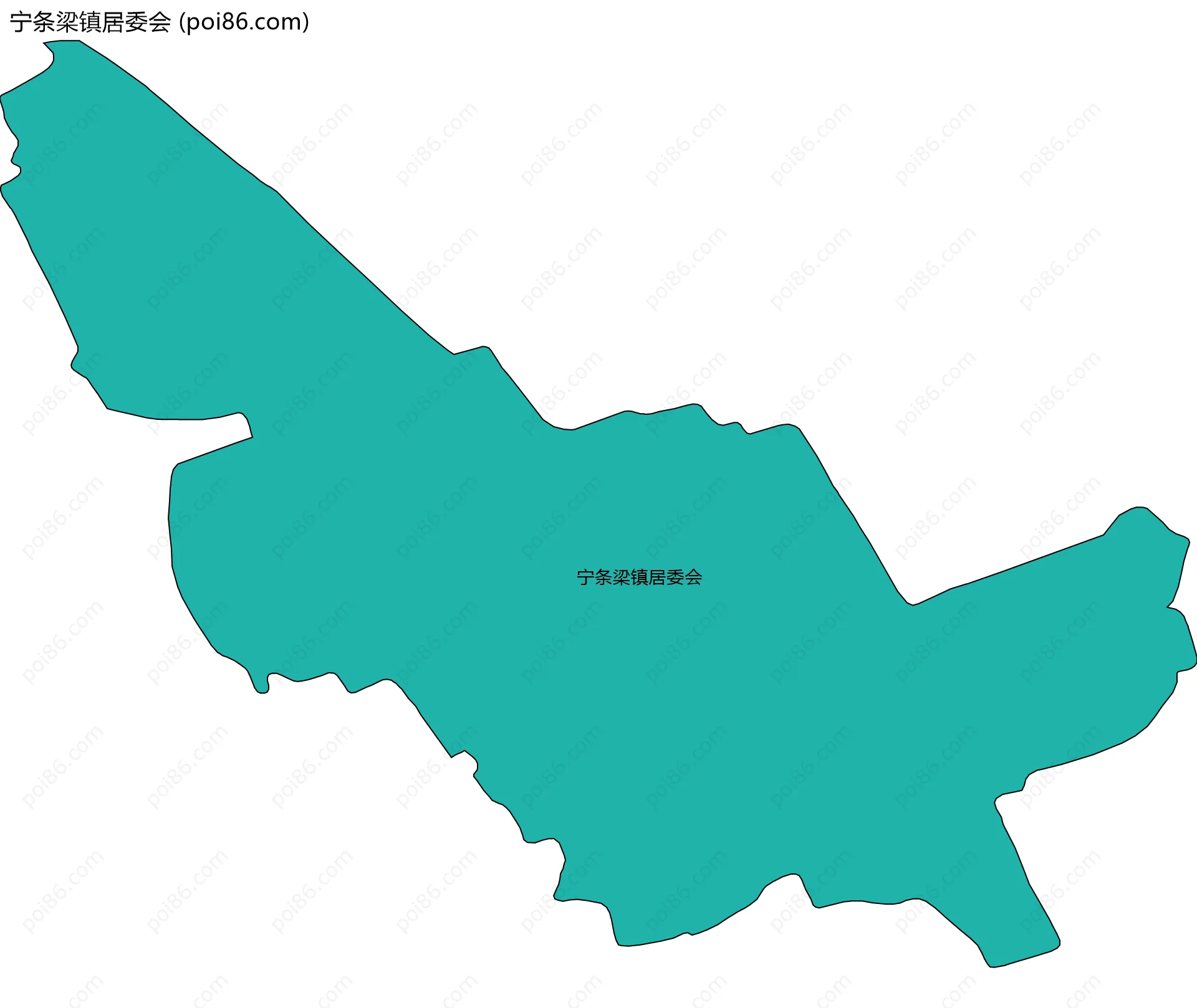 宁条梁镇居委会边界地图