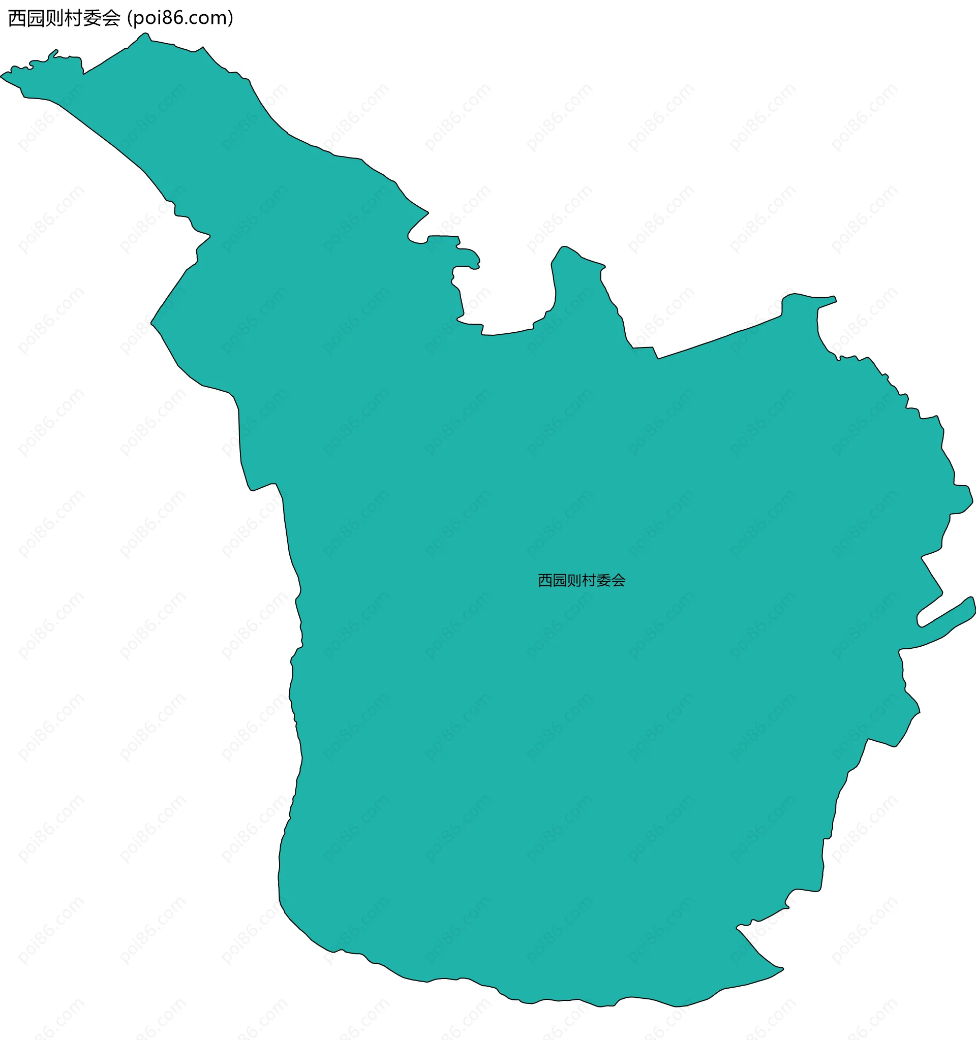 西园则村委会边界地图