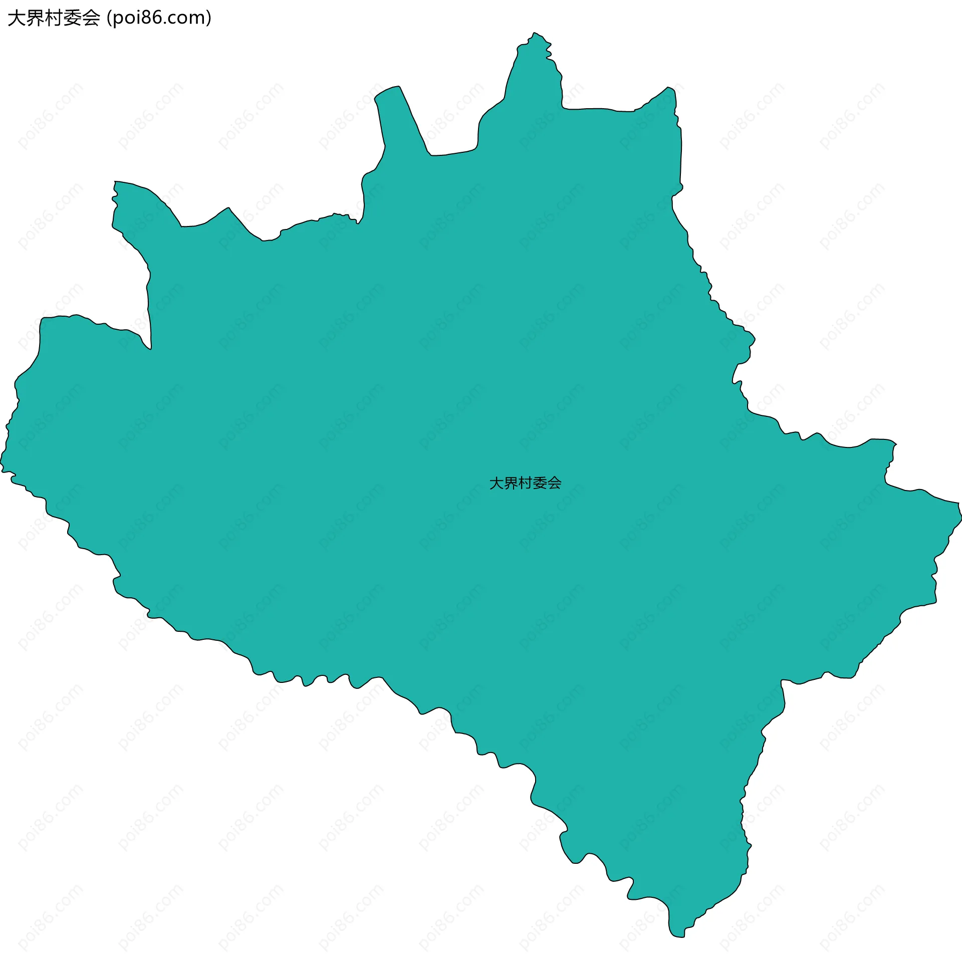 大界村委会边界地图
