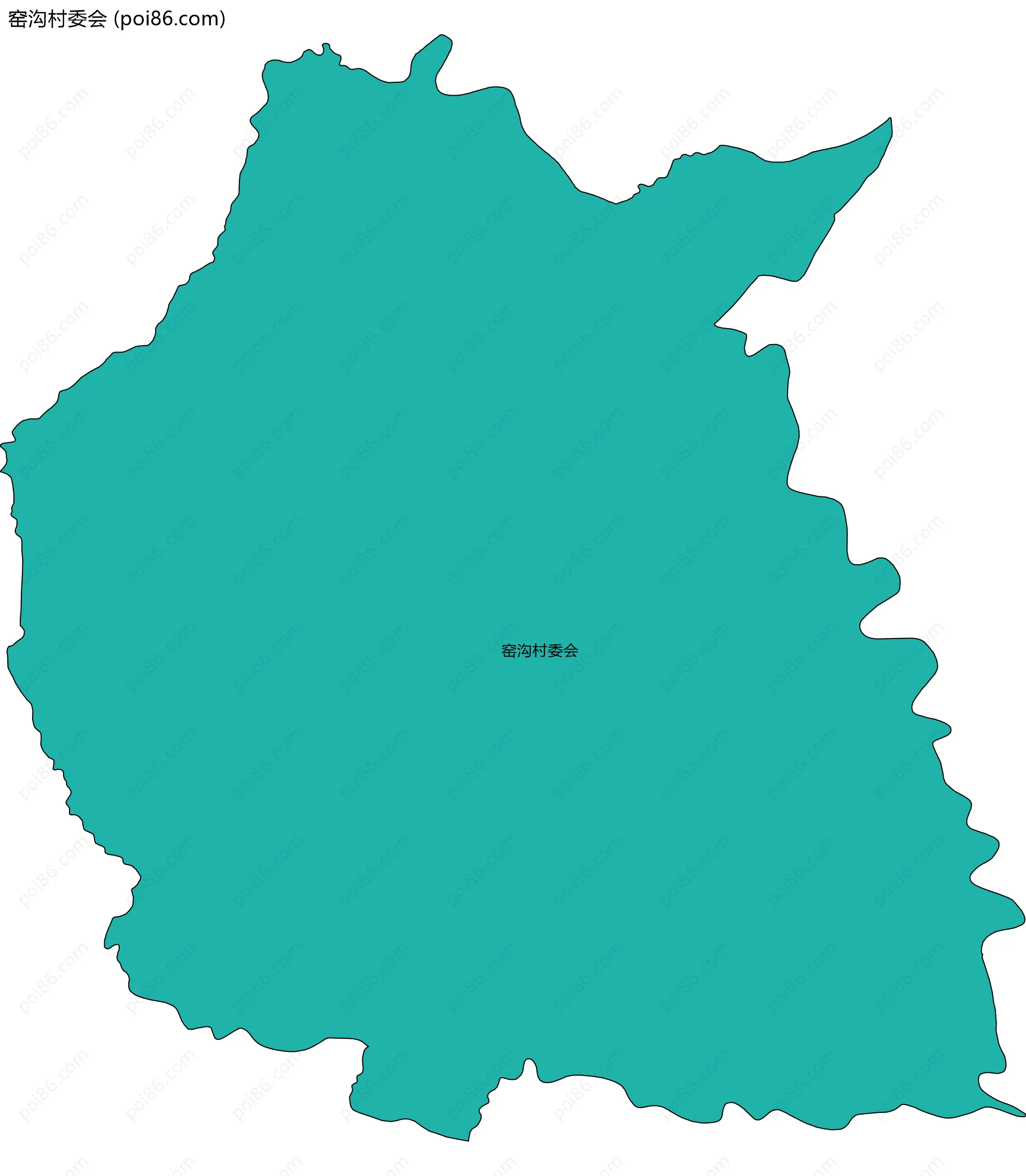 窑沟村委会边界地图