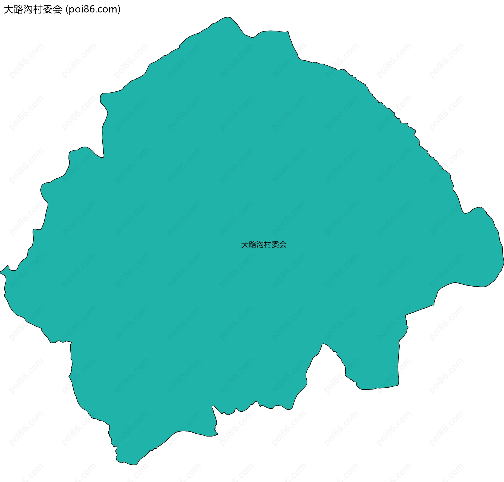 大路沟村委会边界地图