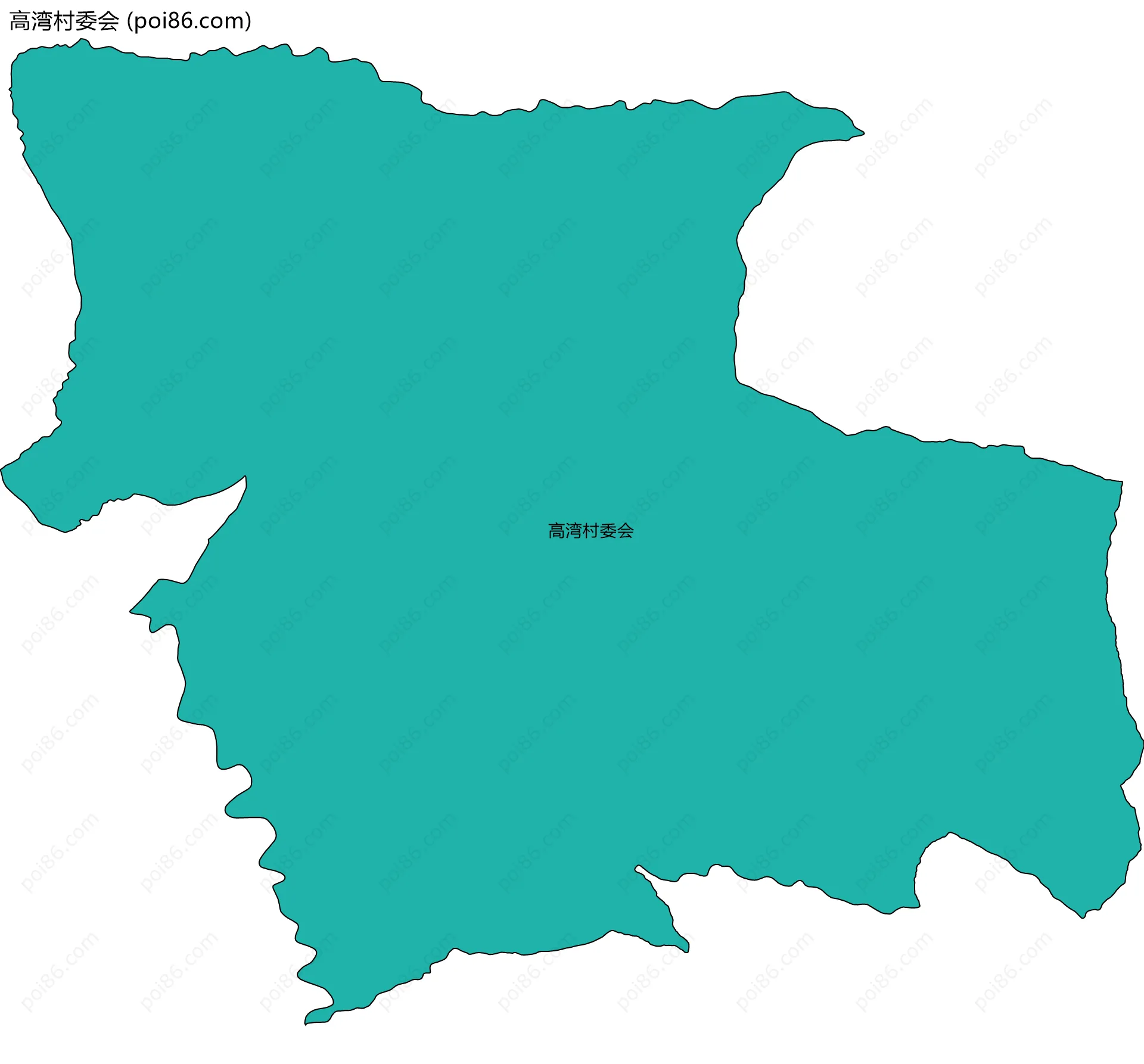 高湾村委会边界地图