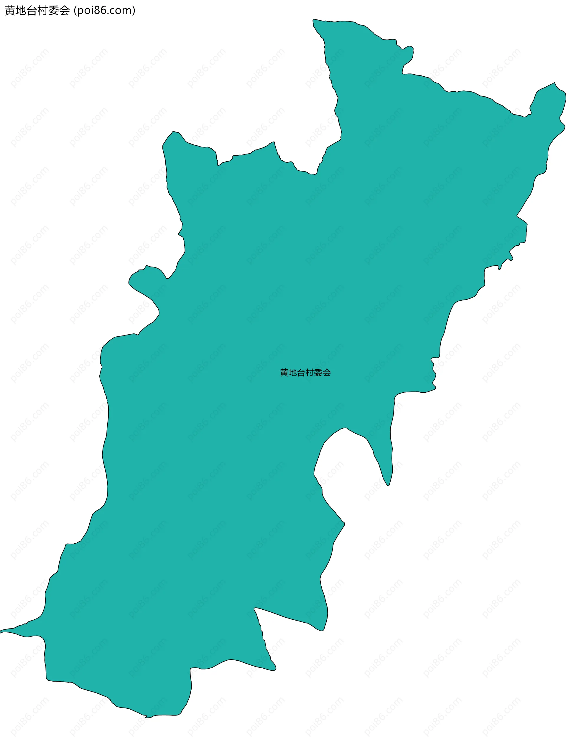 黄地台村委会边界地图