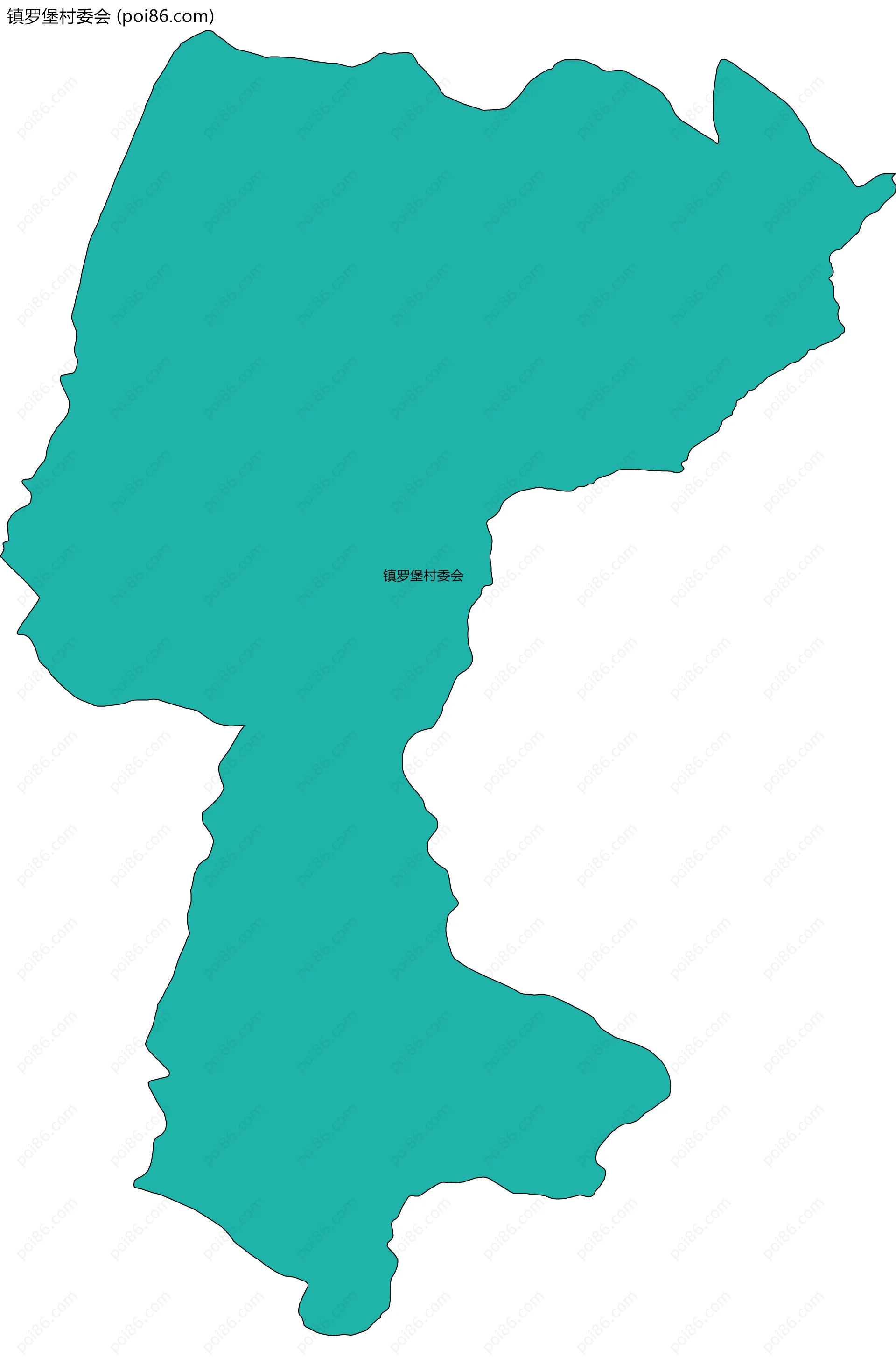 镇罗堡村委会边界地图