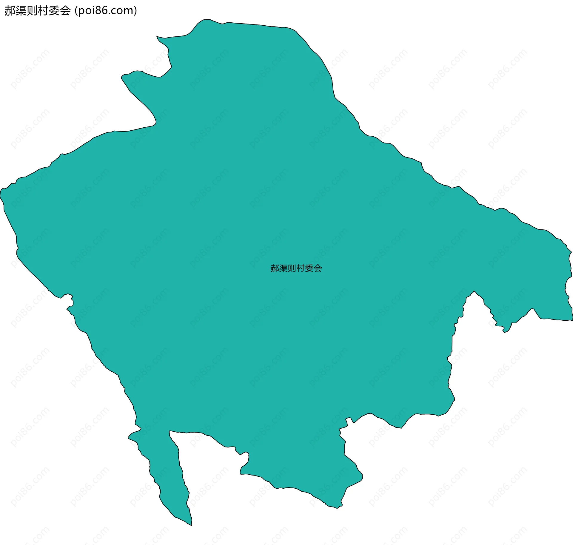郝渠则村委会边界地图