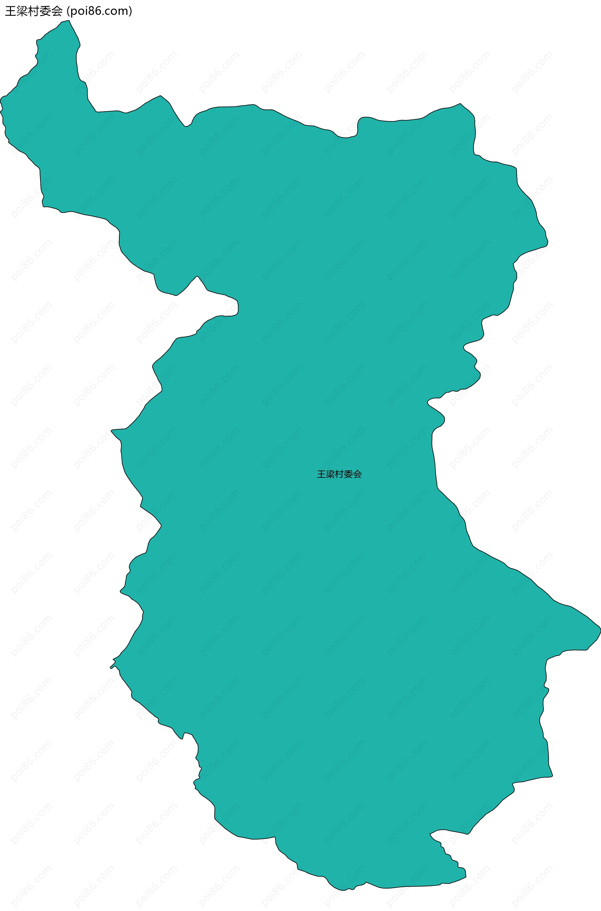 王梁村委会边界地图