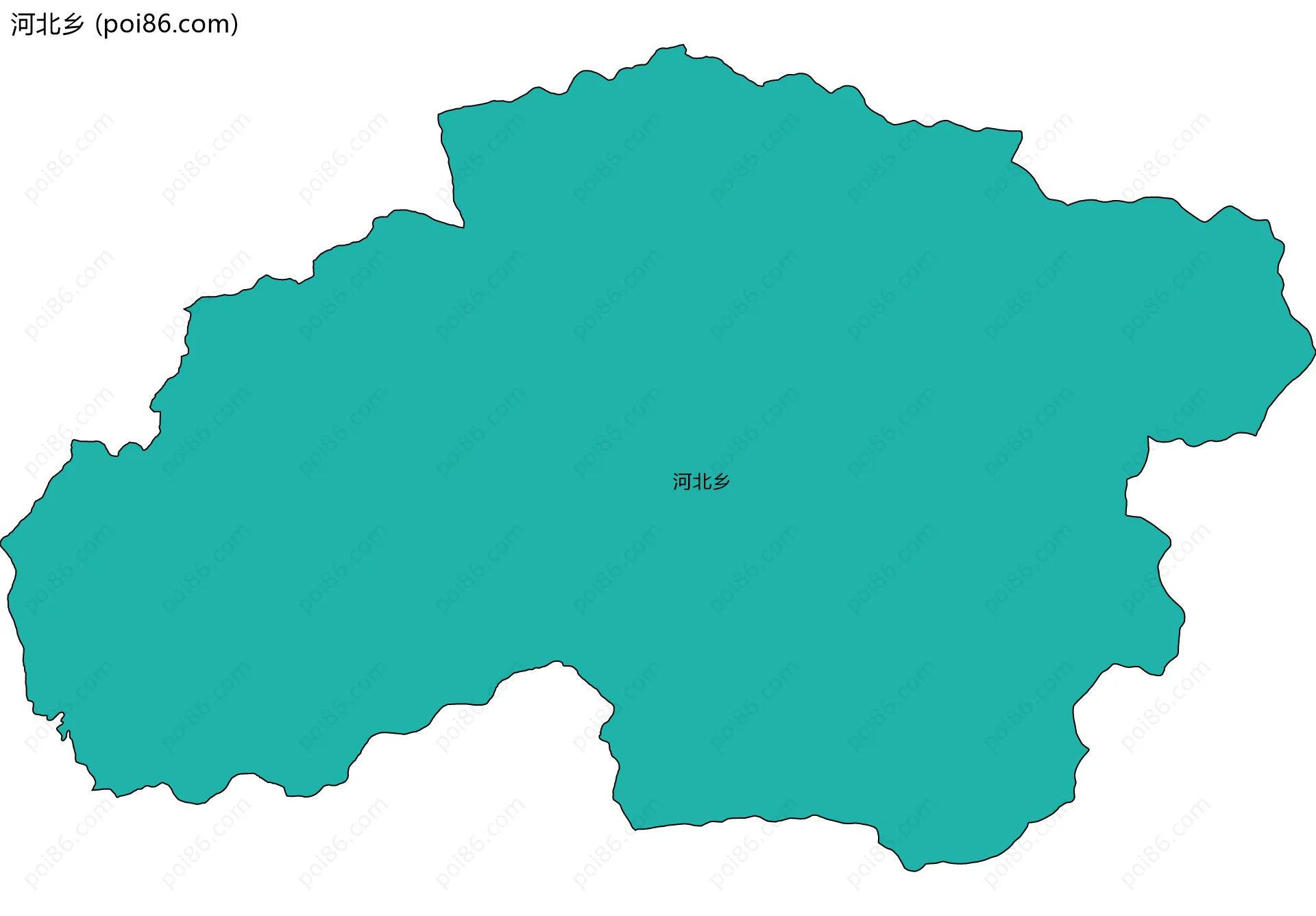 河北乡边界地图(五级行政区划)