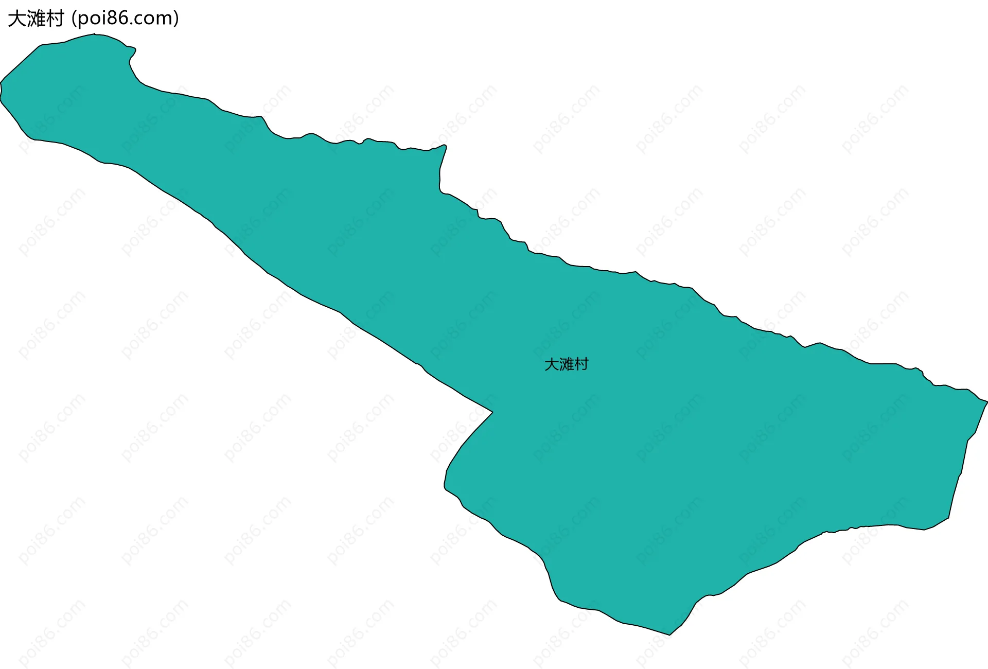 大滩村边界地图