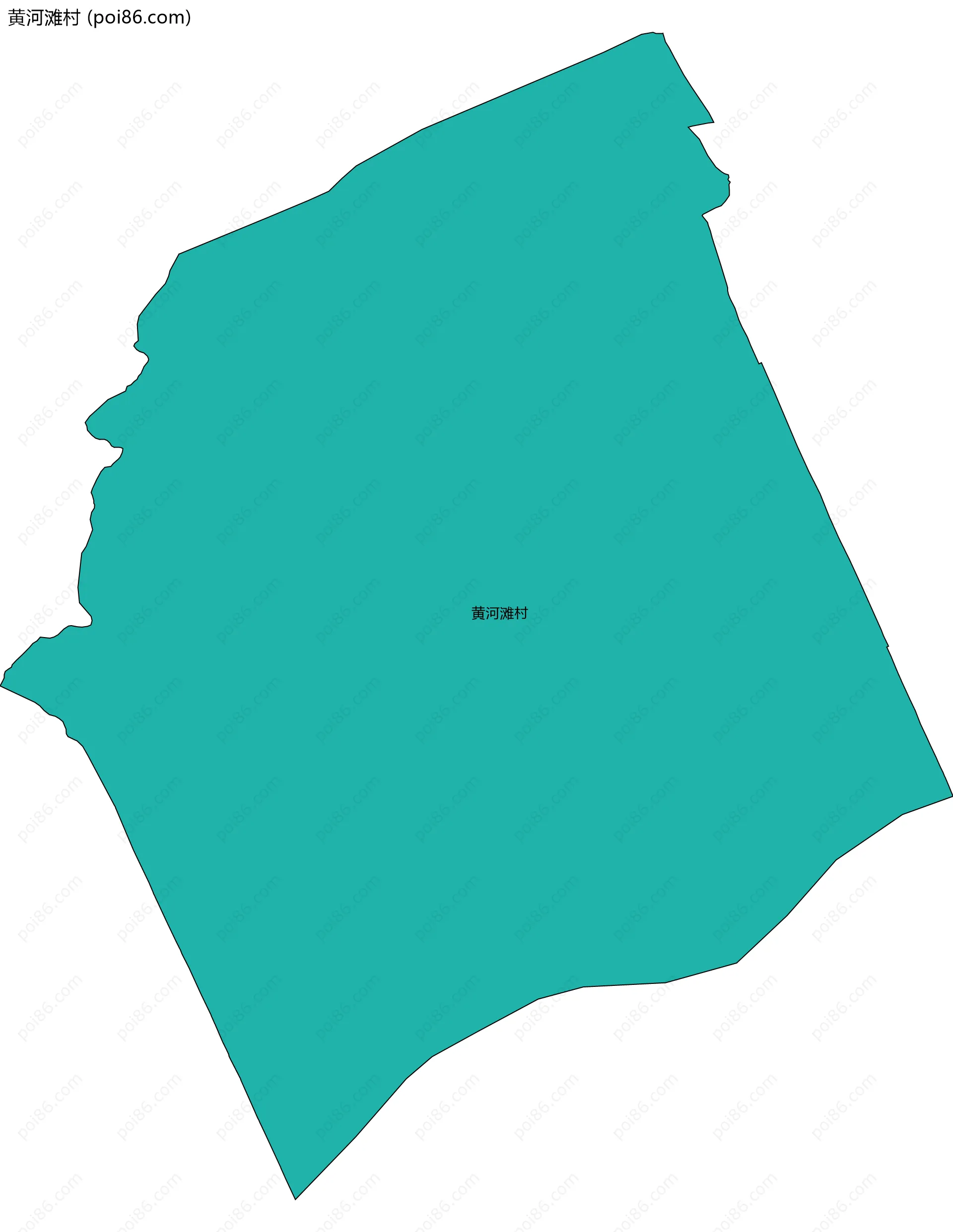 黄河滩村边界地图