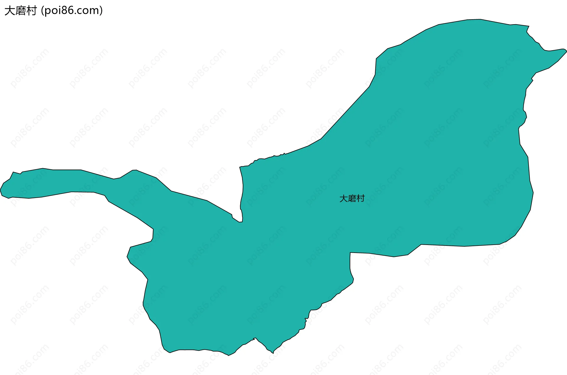 大磨村边界地图