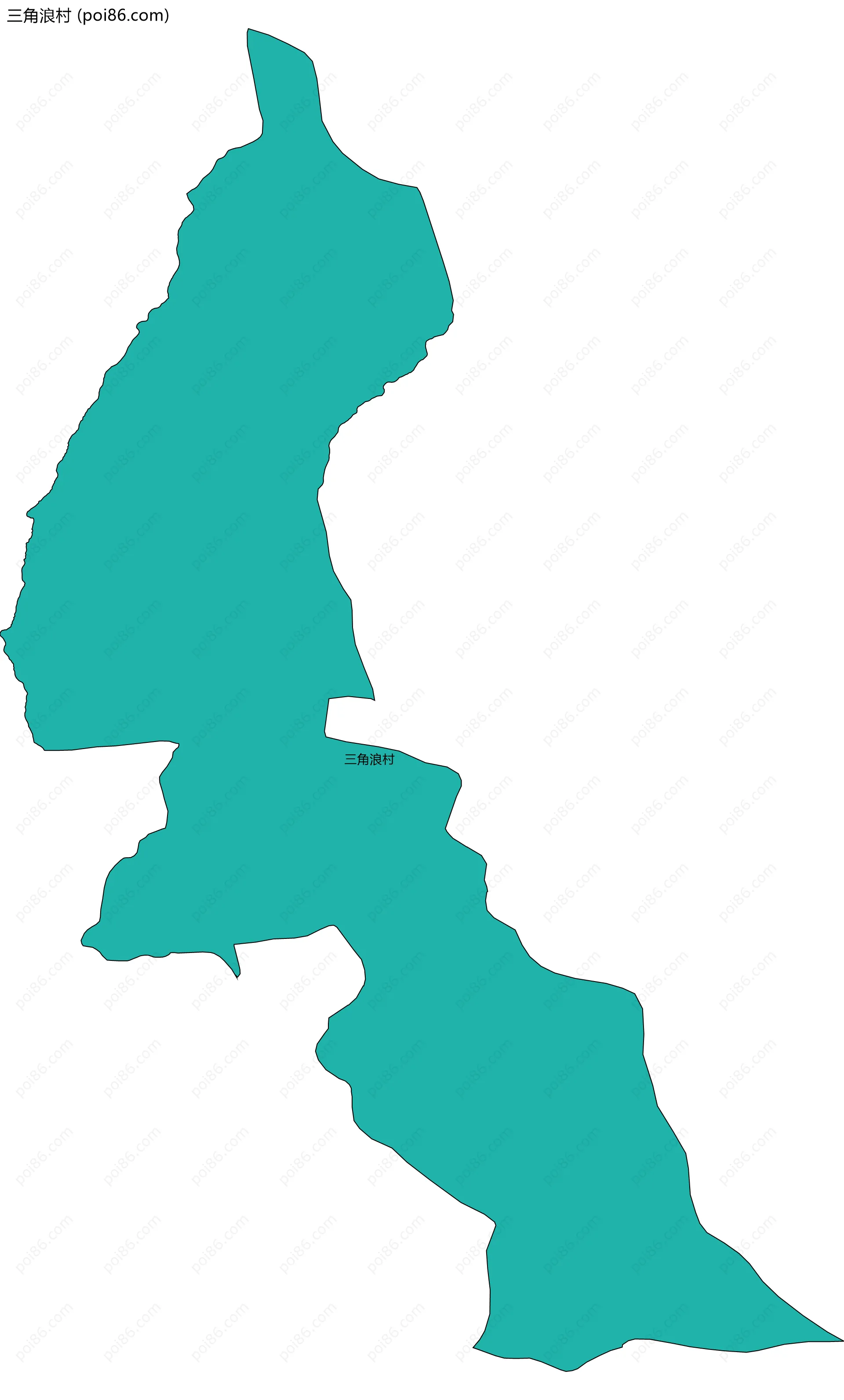 三角浪村边界地图