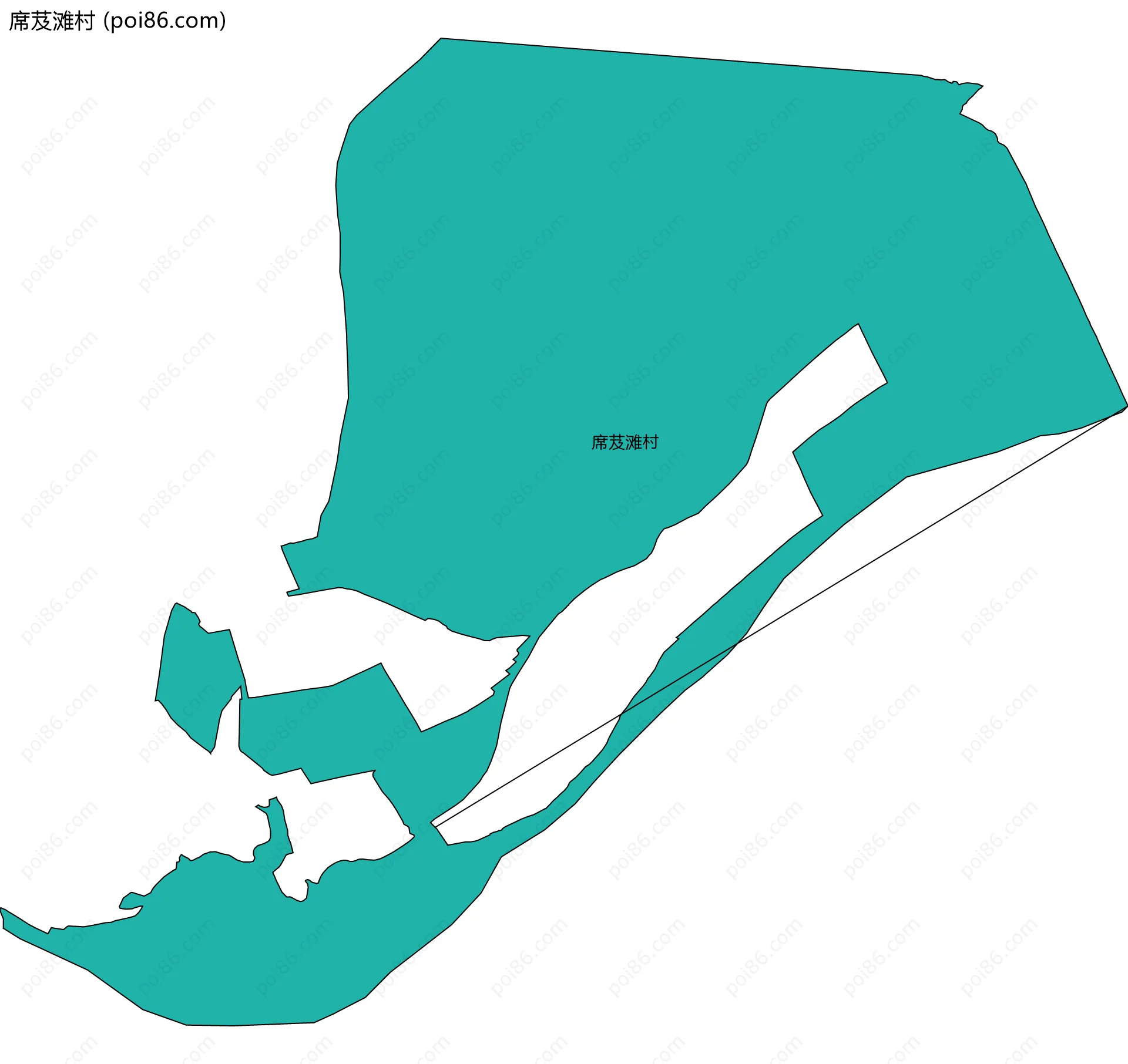 席芨滩村边界地图