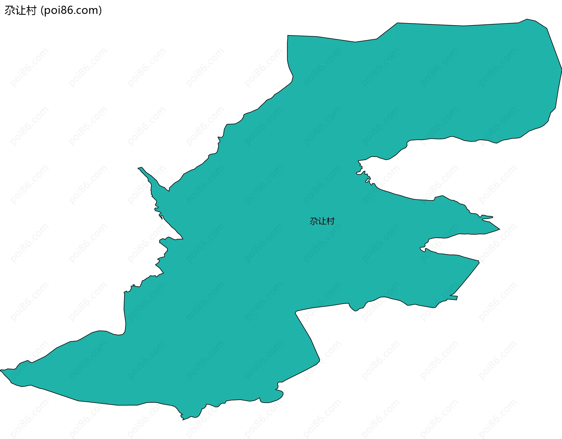 尕让村边界地图