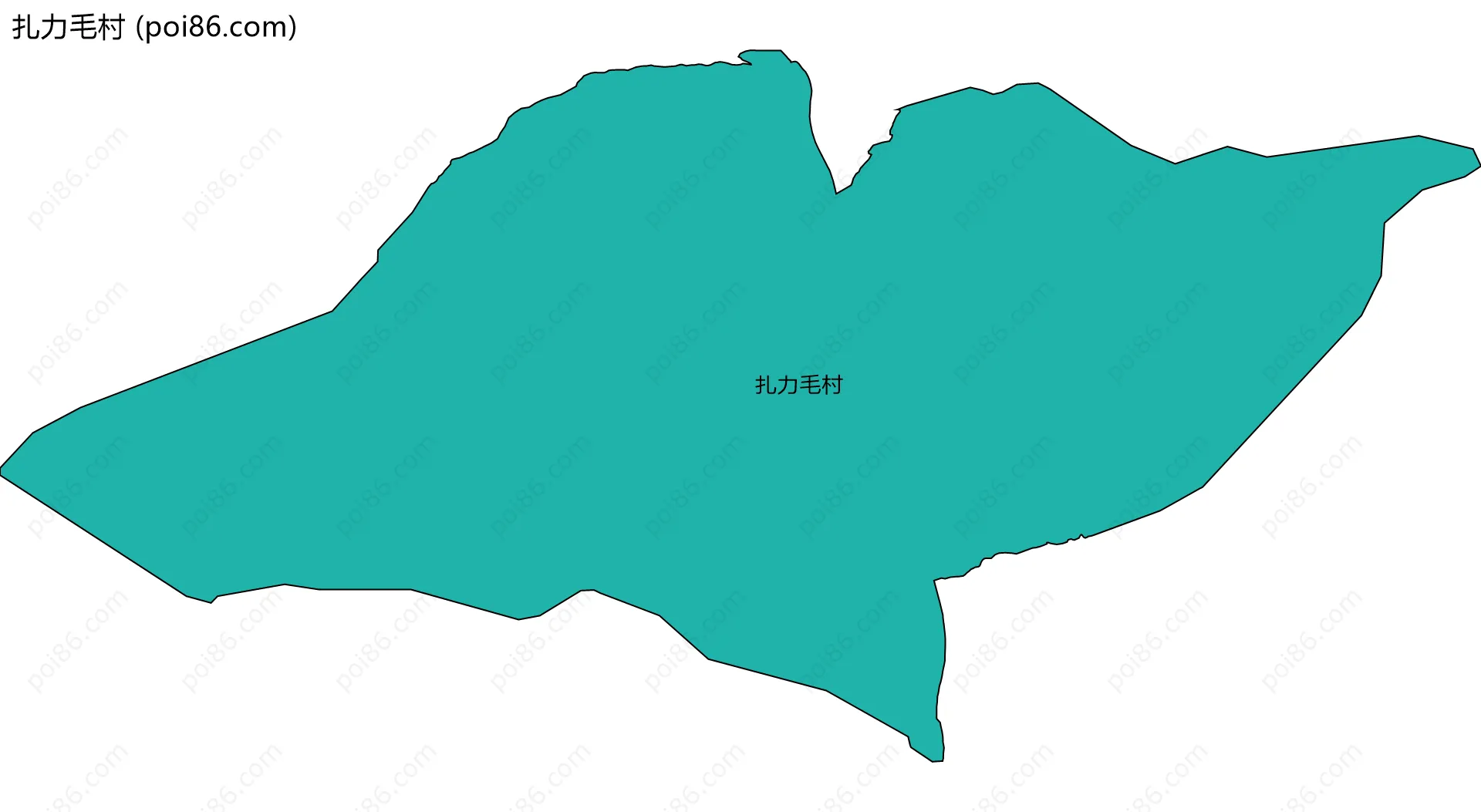 扎力毛村边界地图