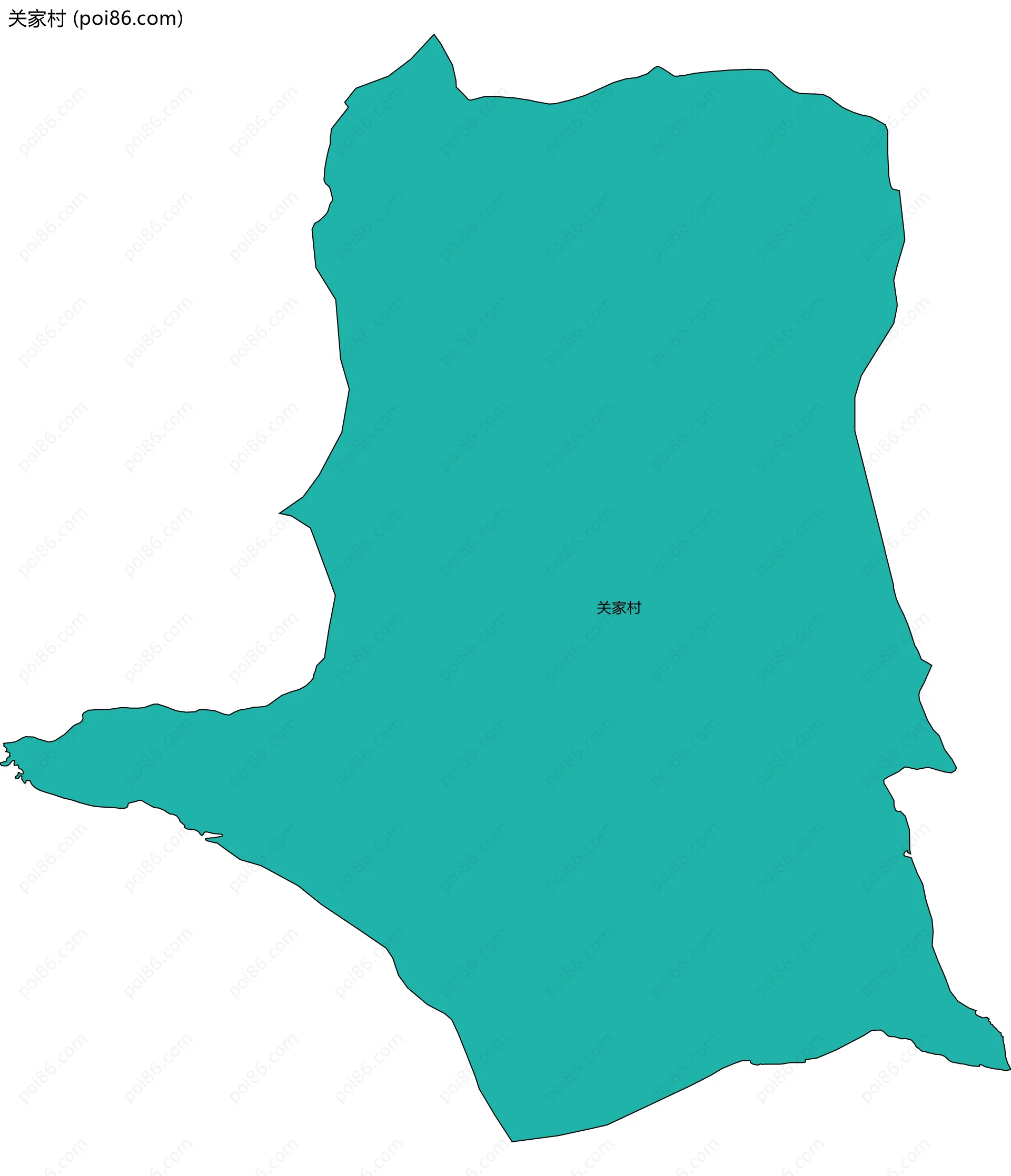关家村边界地图