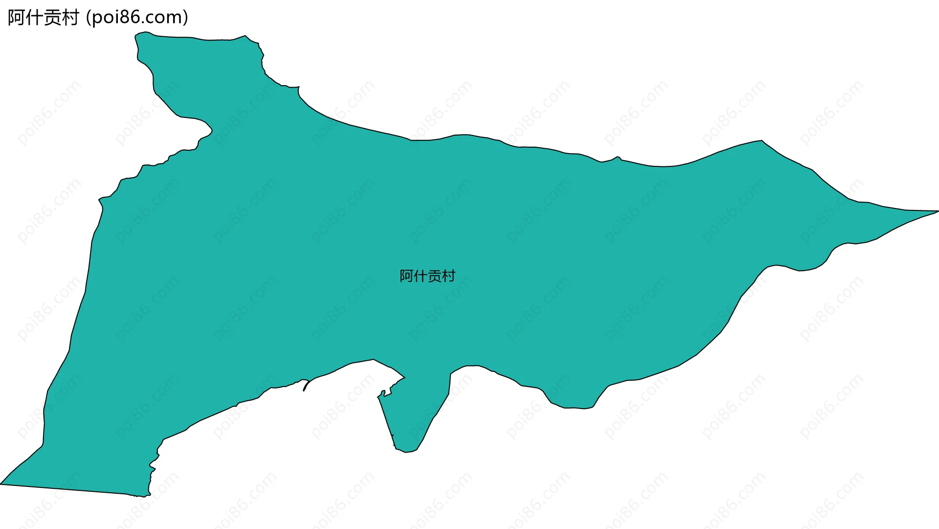 阿什贡村边界地图