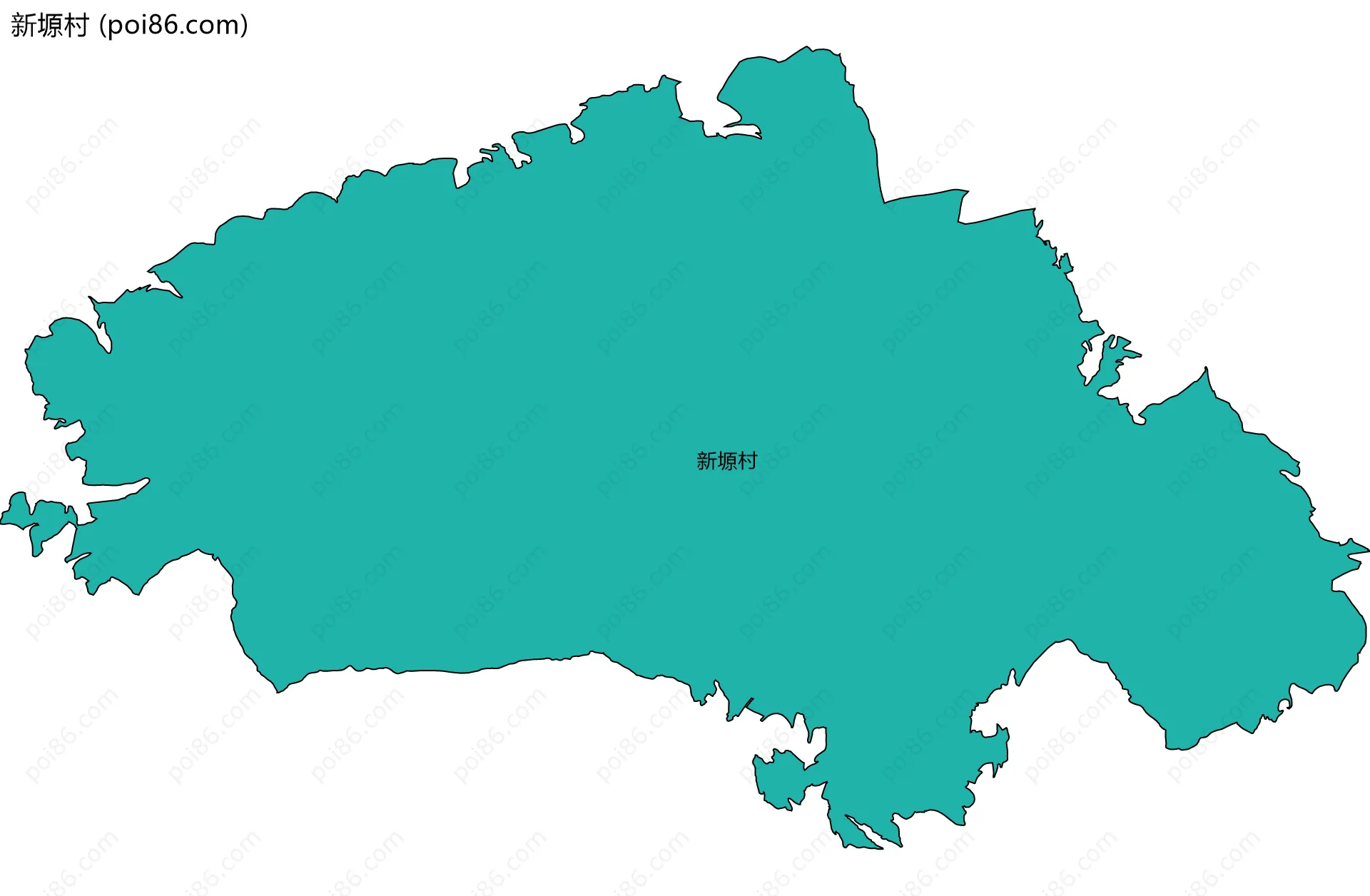 新塬村边界地图