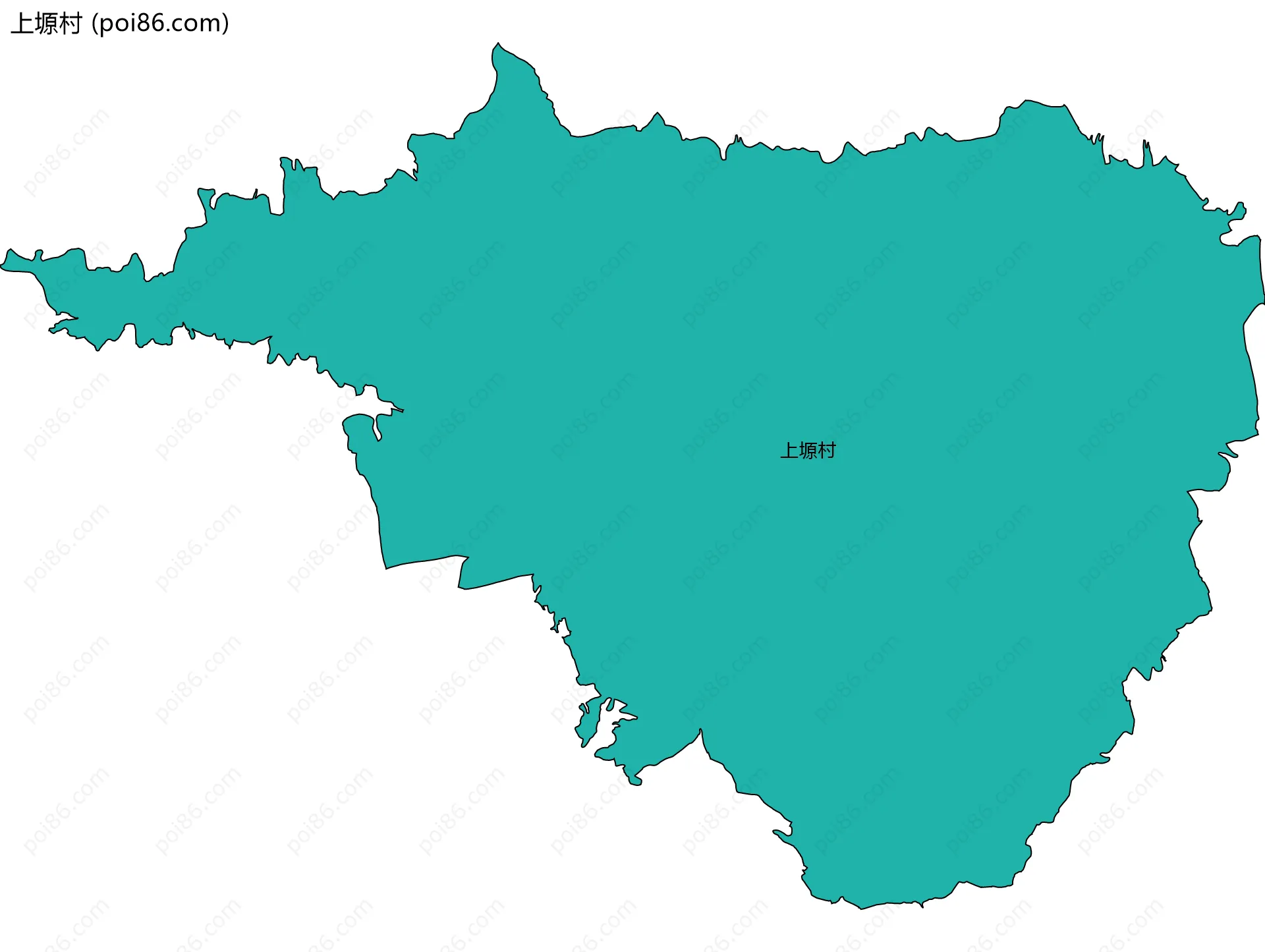 上塬村边界地图