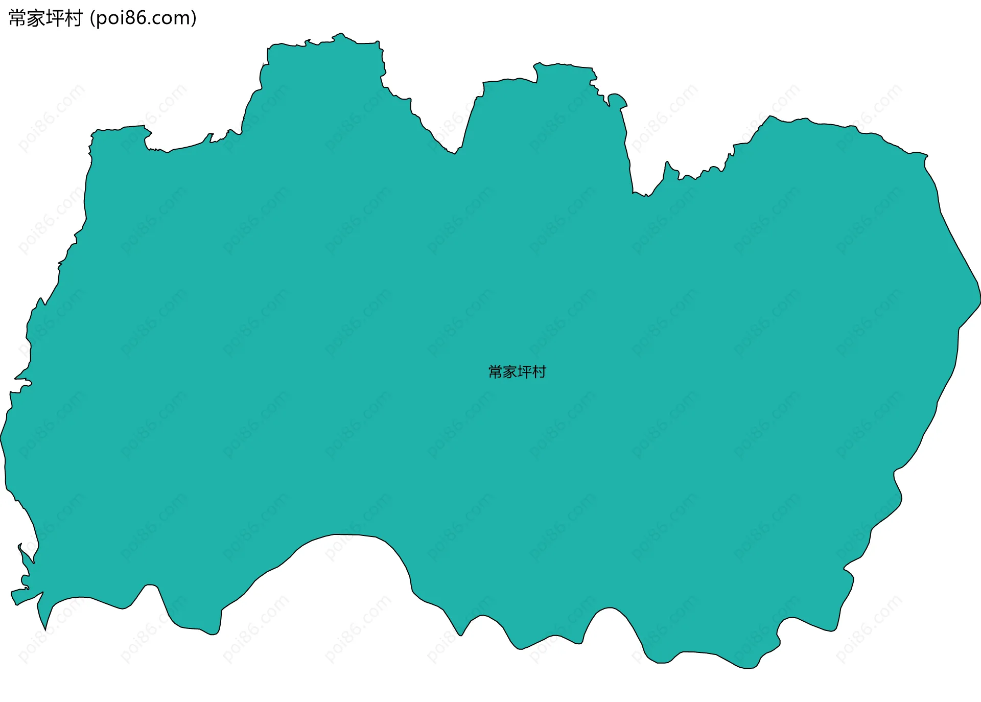 常家坪村边界地图