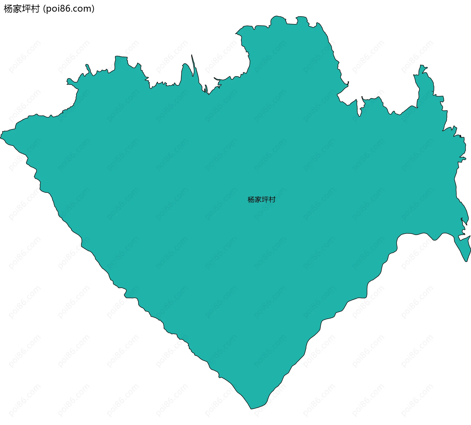 杨家坪村边界地图