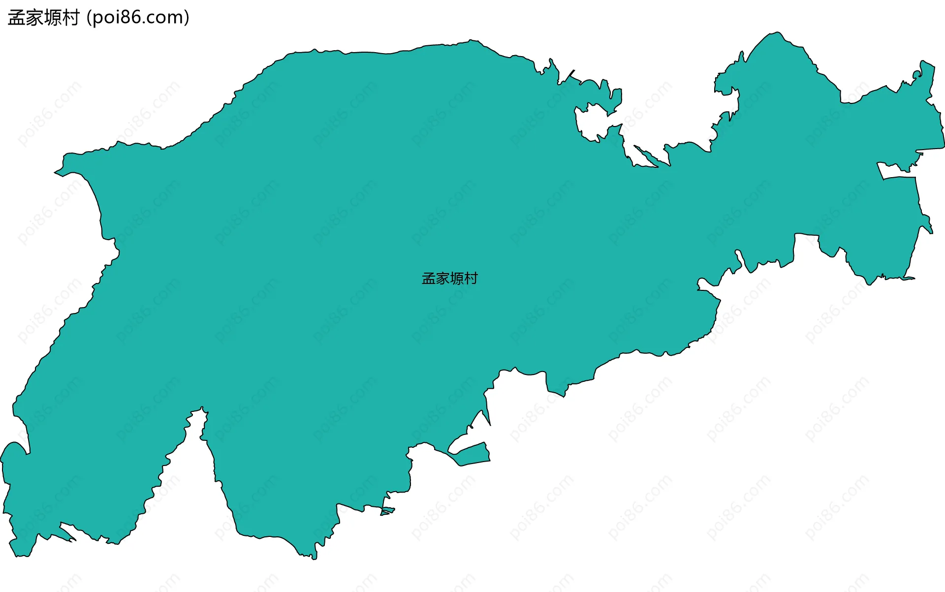 孟家塬村边界地图