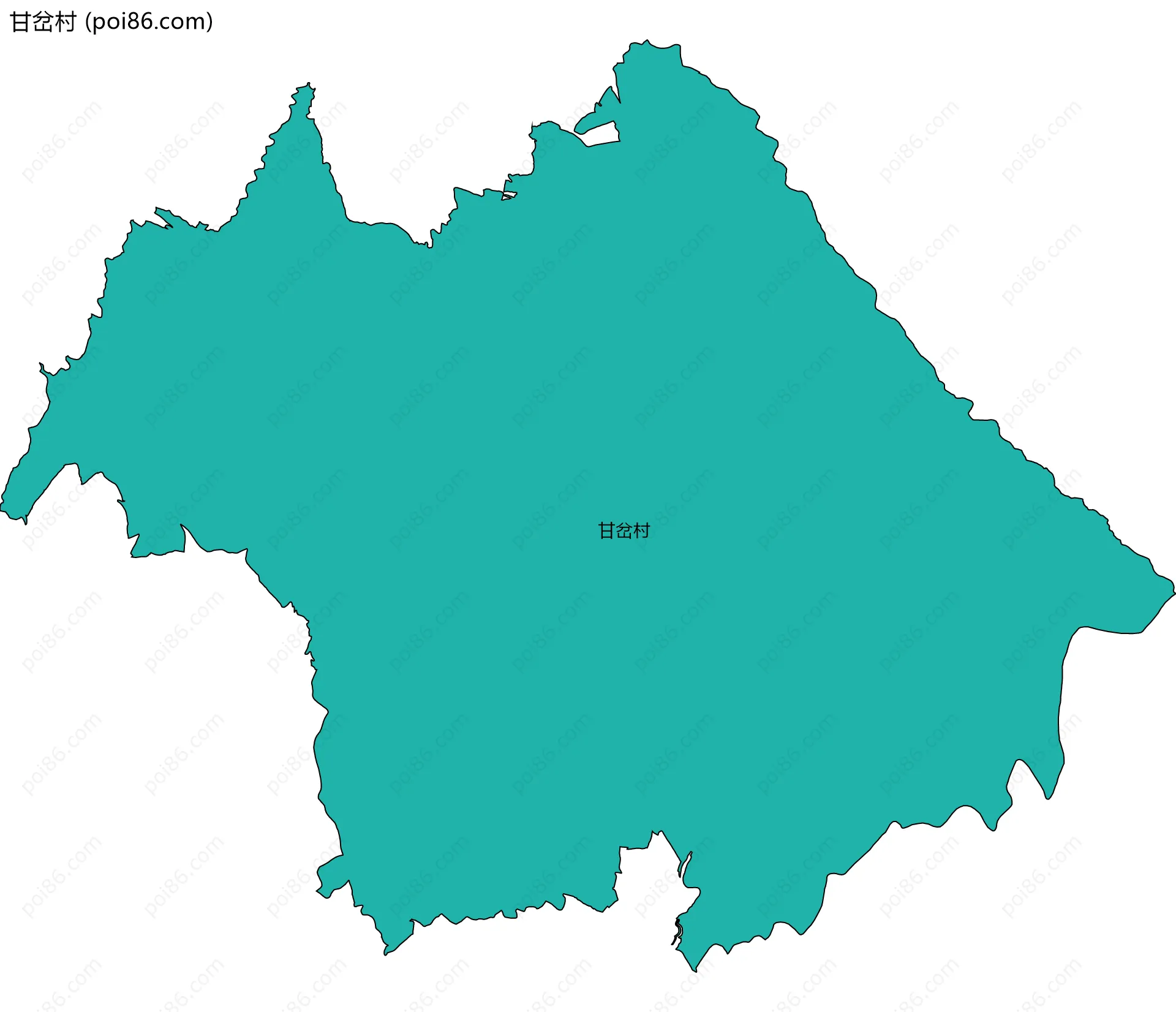 甘岔村边界地图