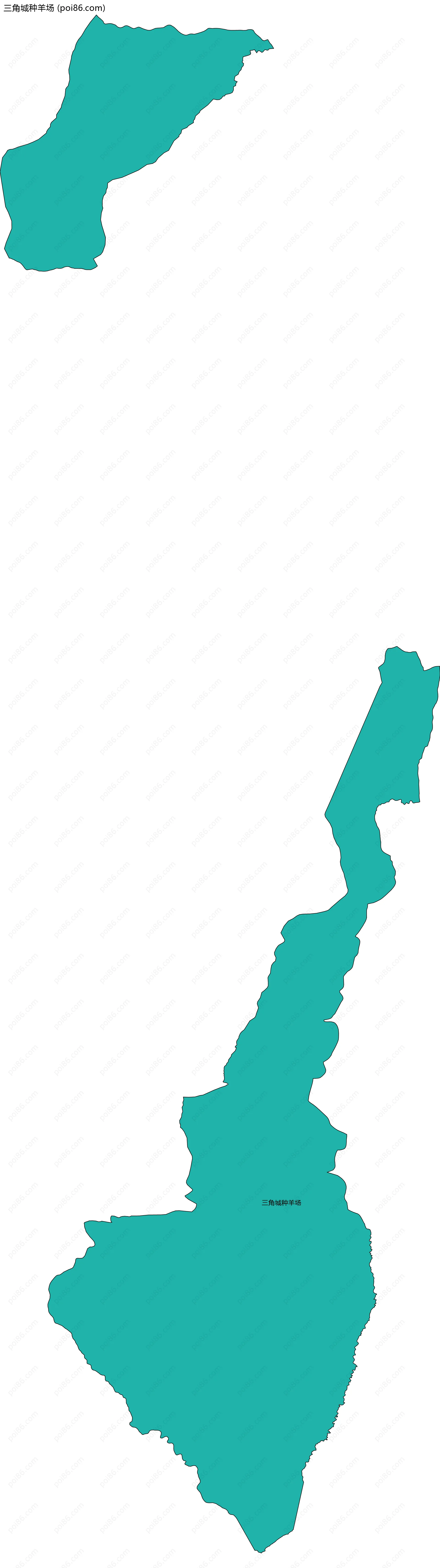 三角城种羊场边界地图