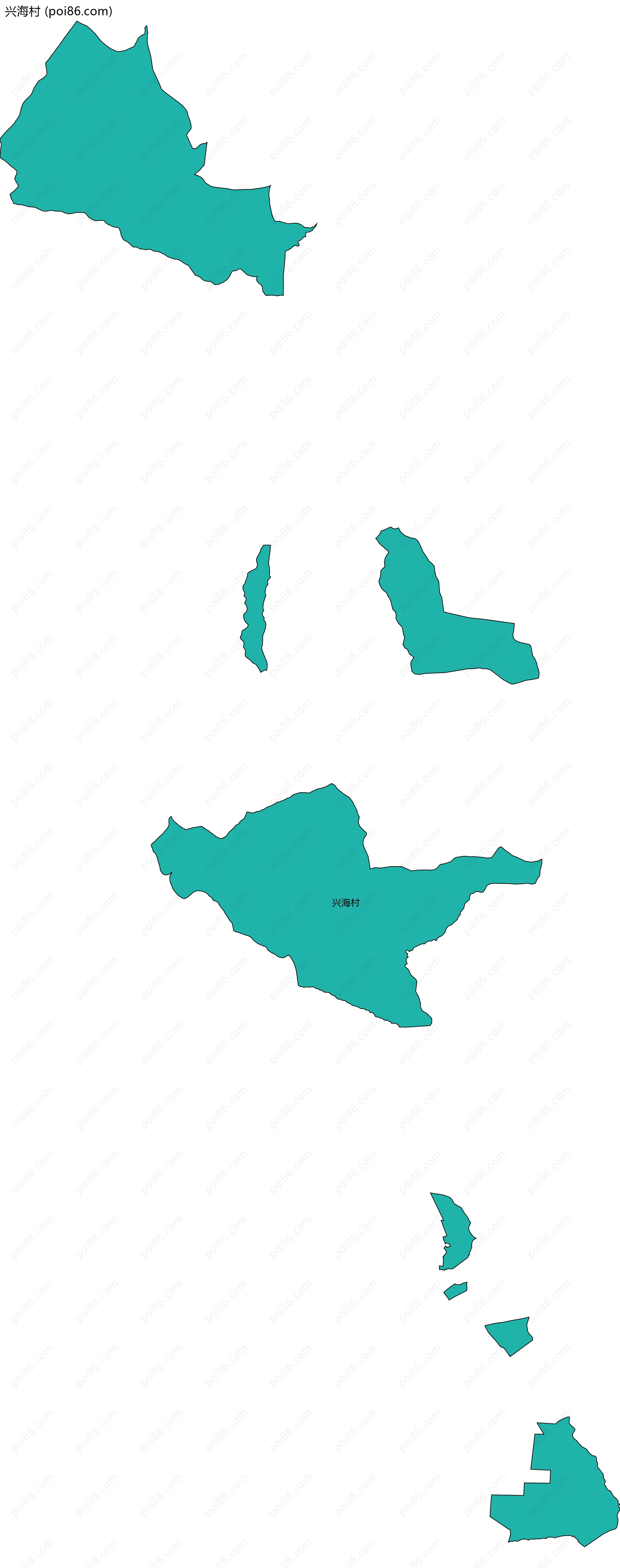 兴海村边界地图