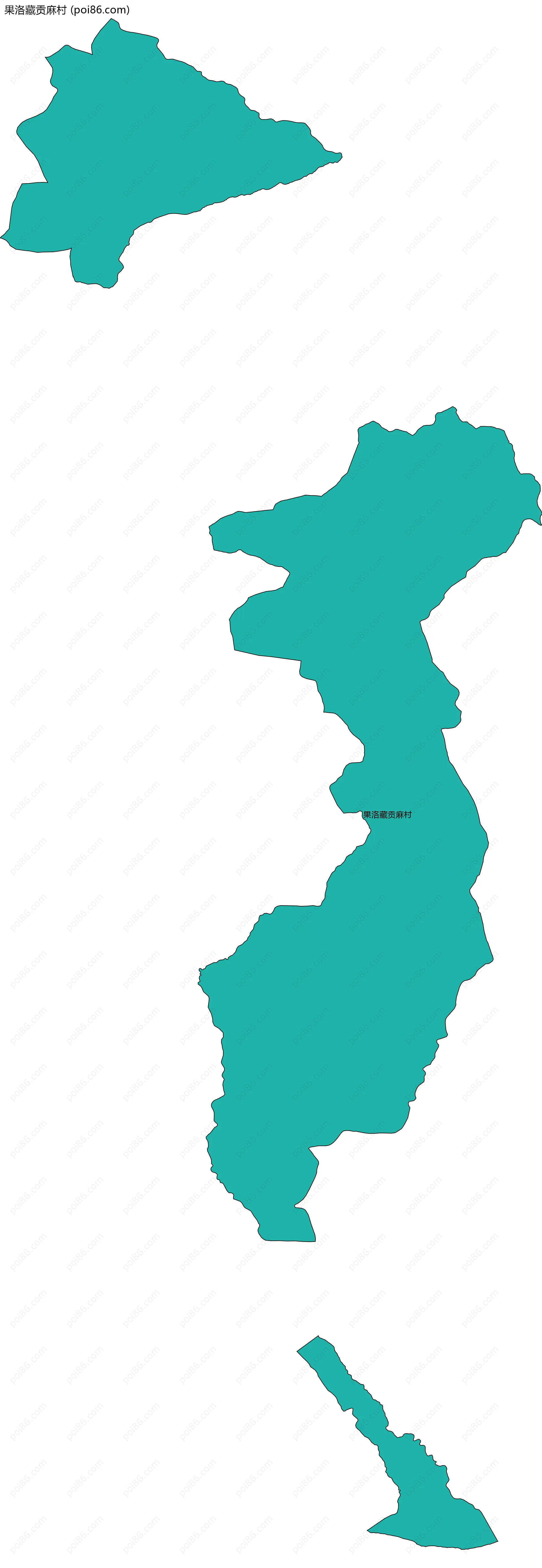 果洛藏贡麻村边界地图