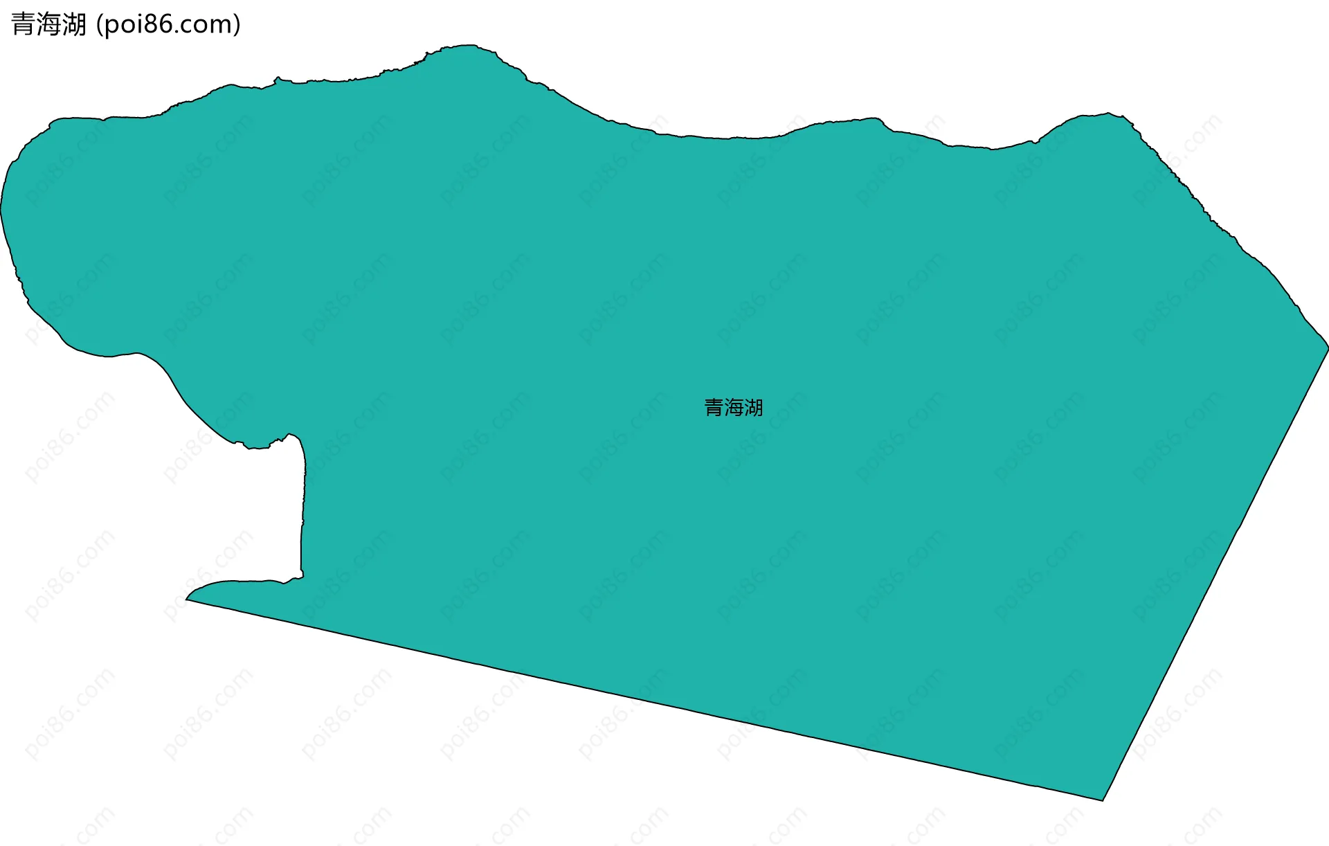 青海湖边界地图