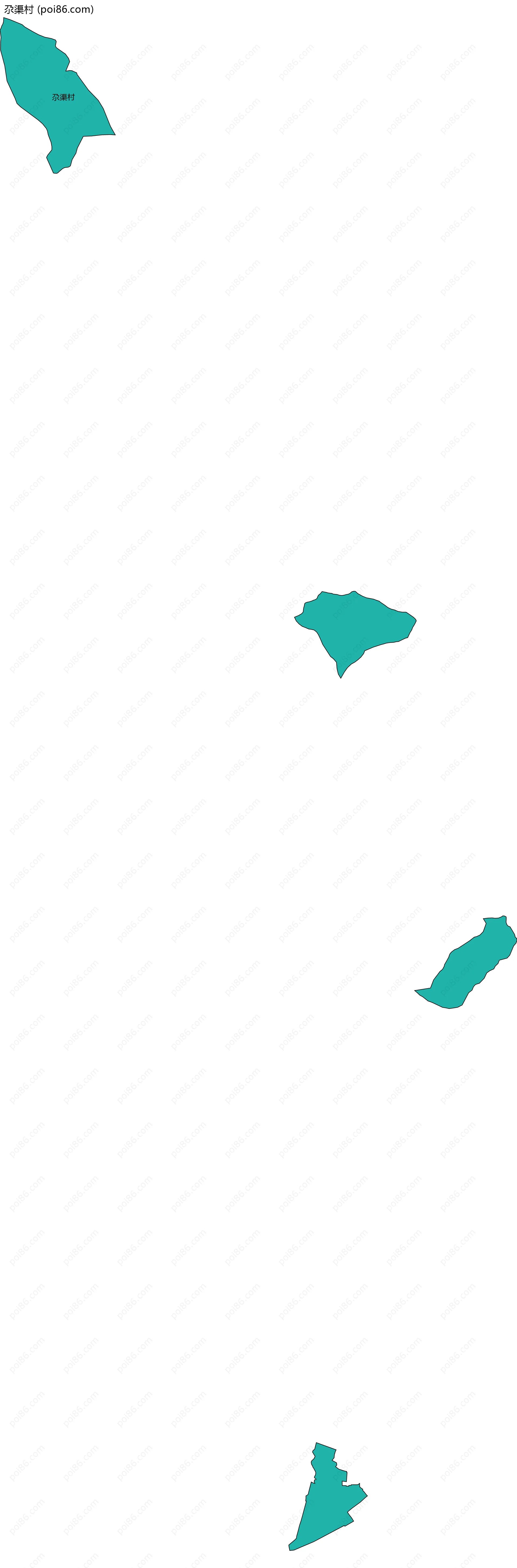 尕渠村边界地图