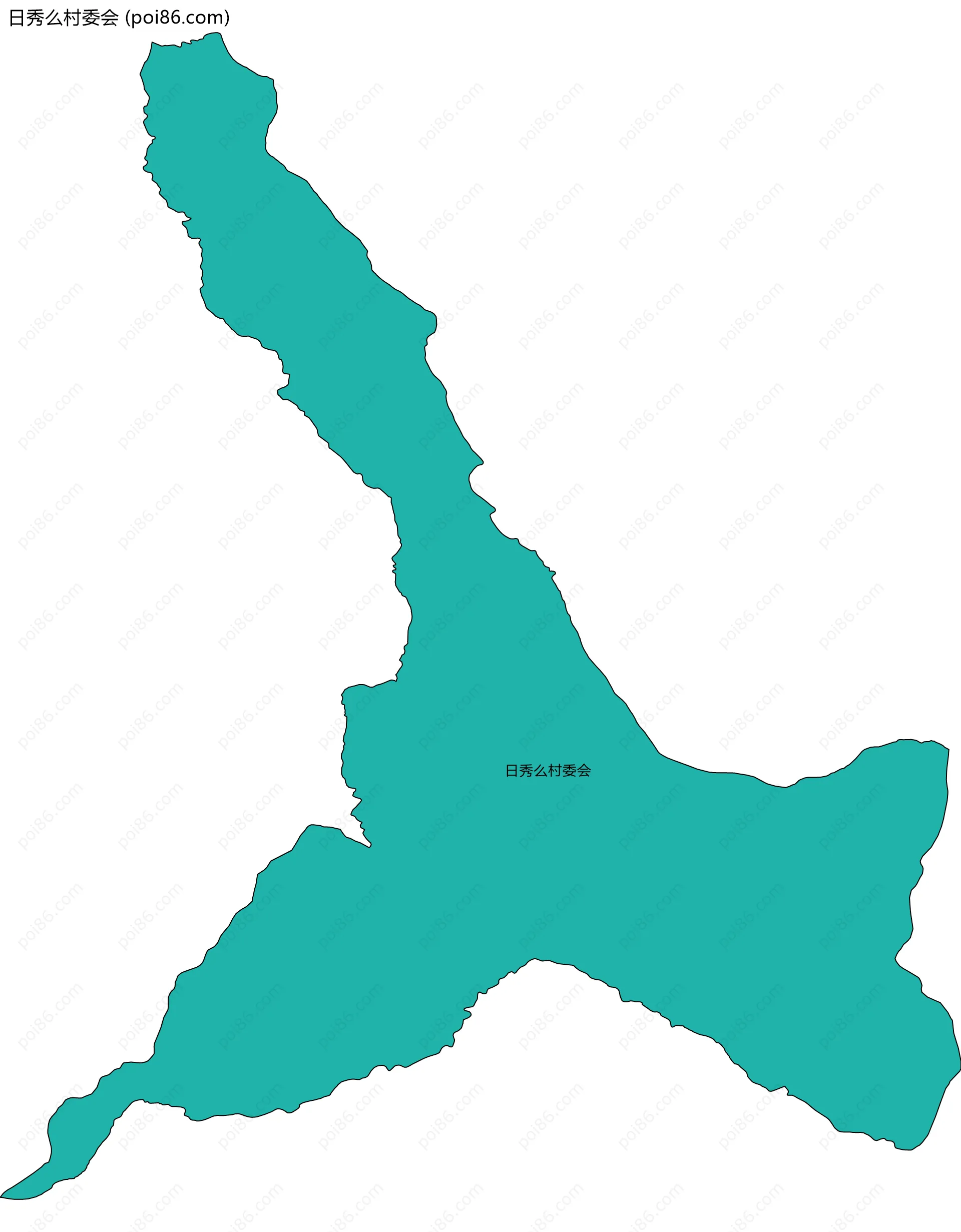 日秀么村委会边界地图