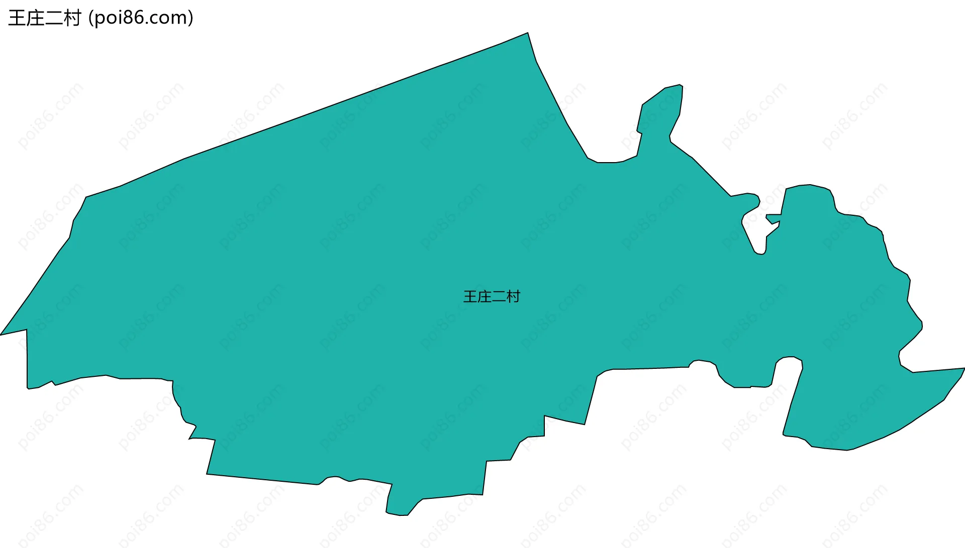 王庄二村边界地图