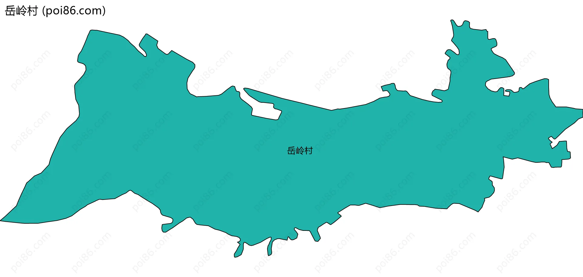 岳岭村边界地图