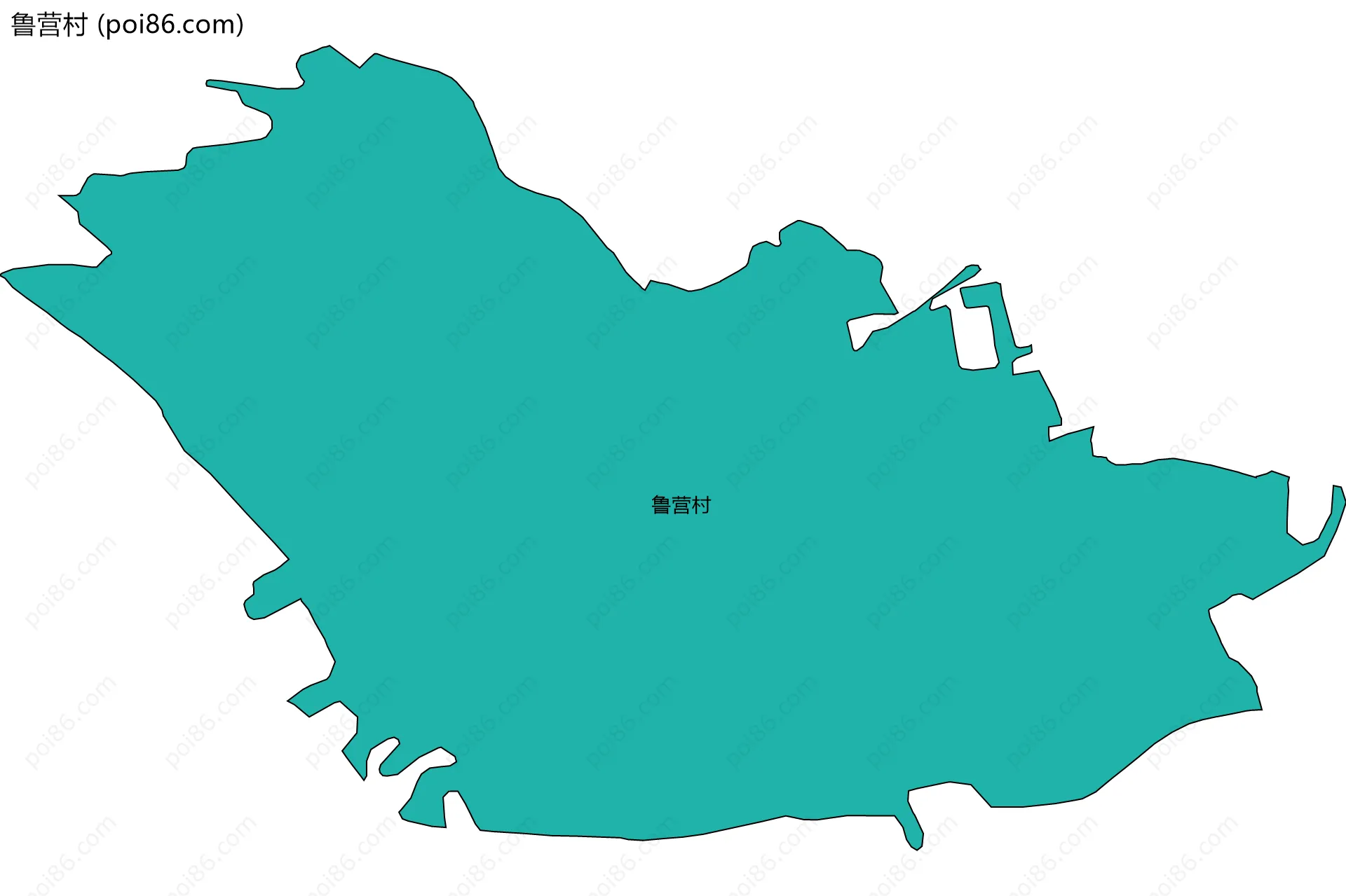 鲁营村边界地图