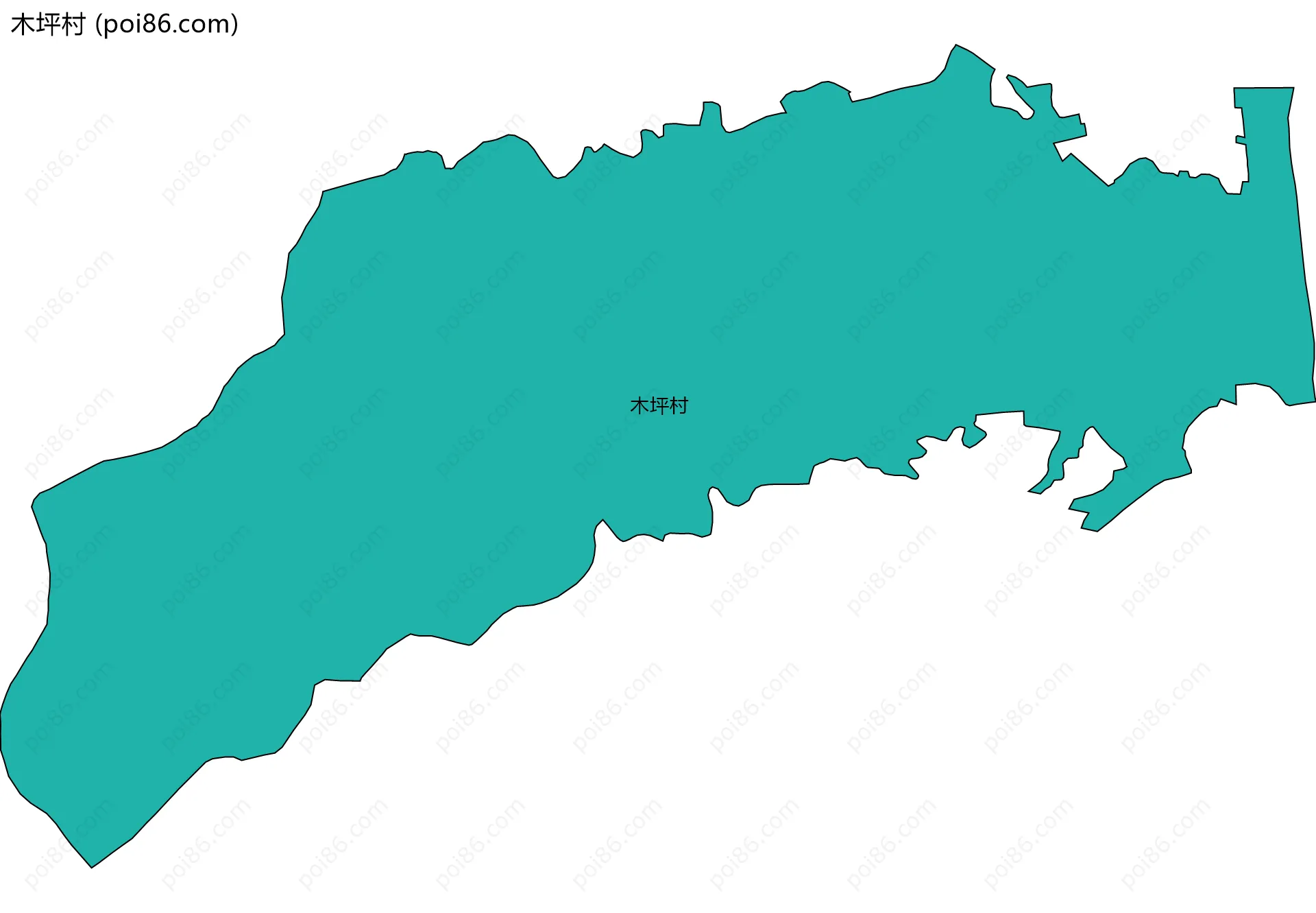 木坪村边界地图