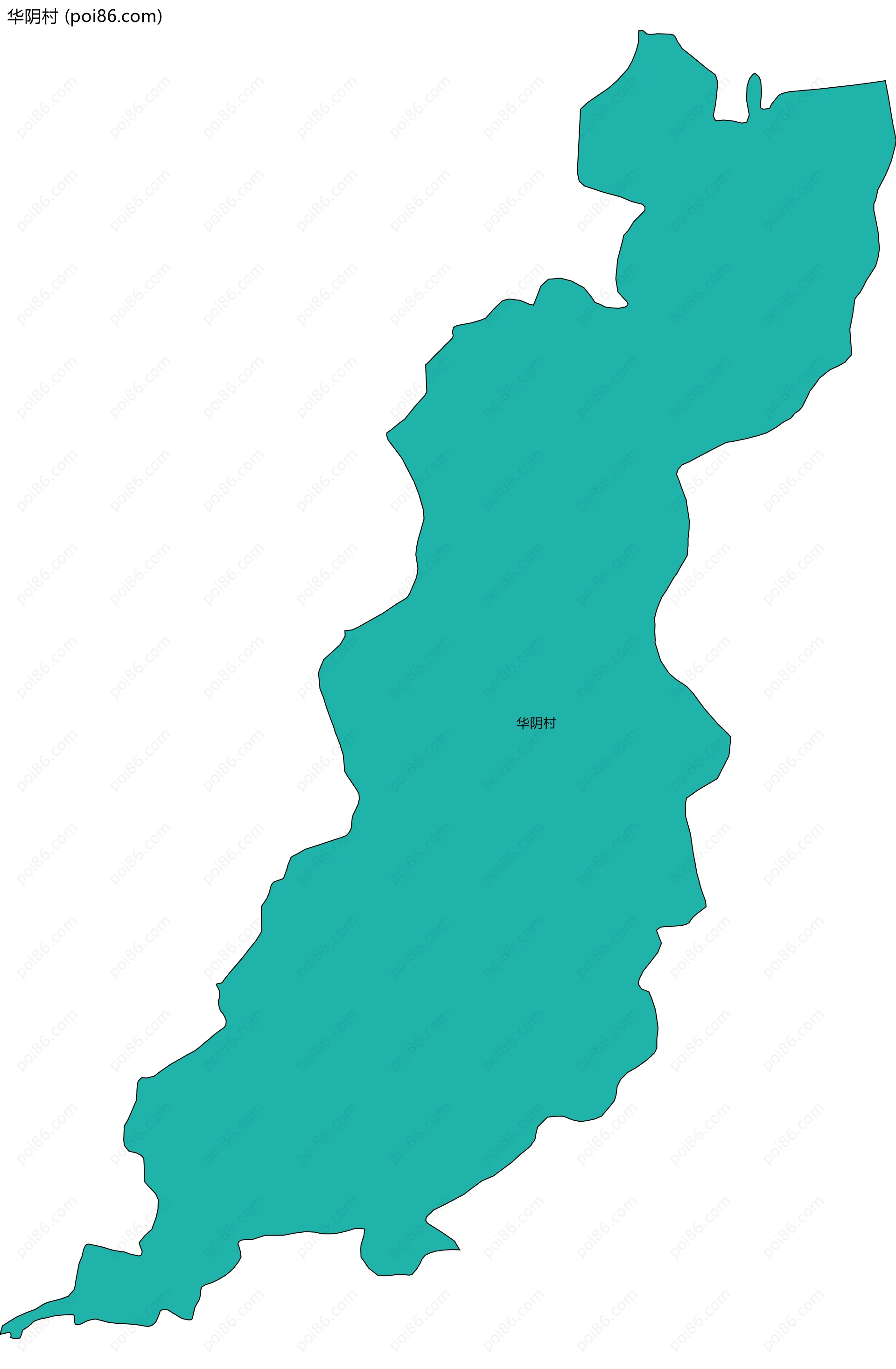 华阴村边界地图