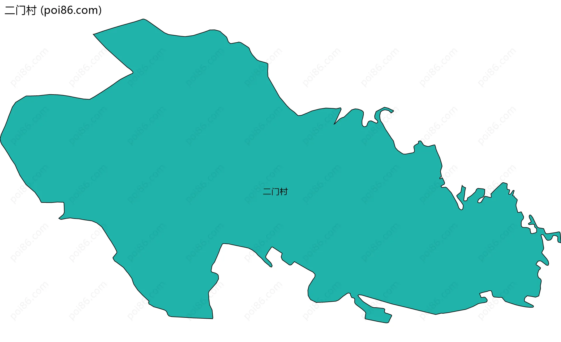 二门村边界地图